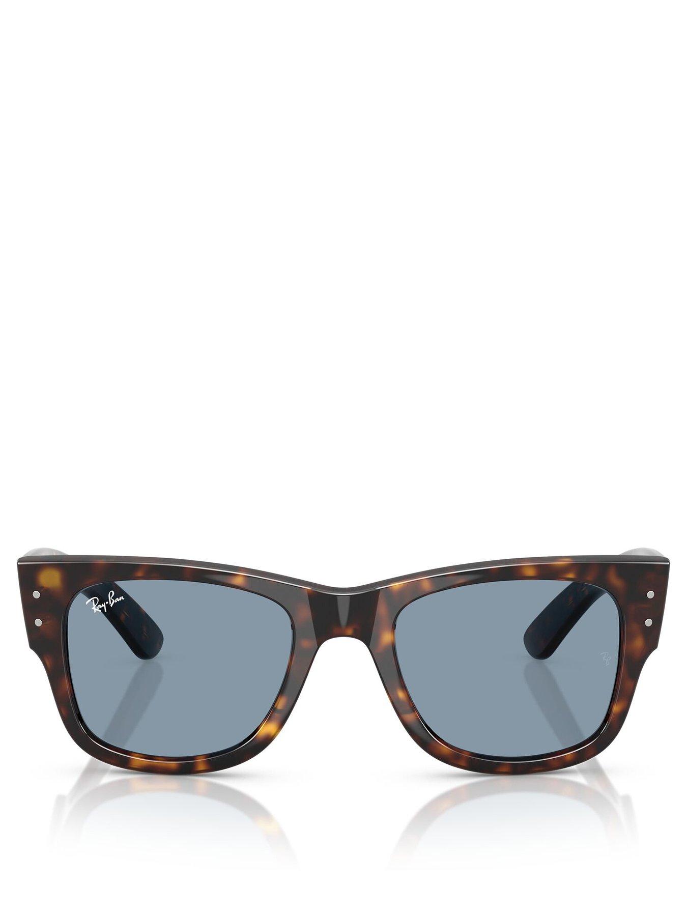 Image 3 of 4 of Ray-Ban Mega Wayfarer Havana Frame With Blue Lens - Multi