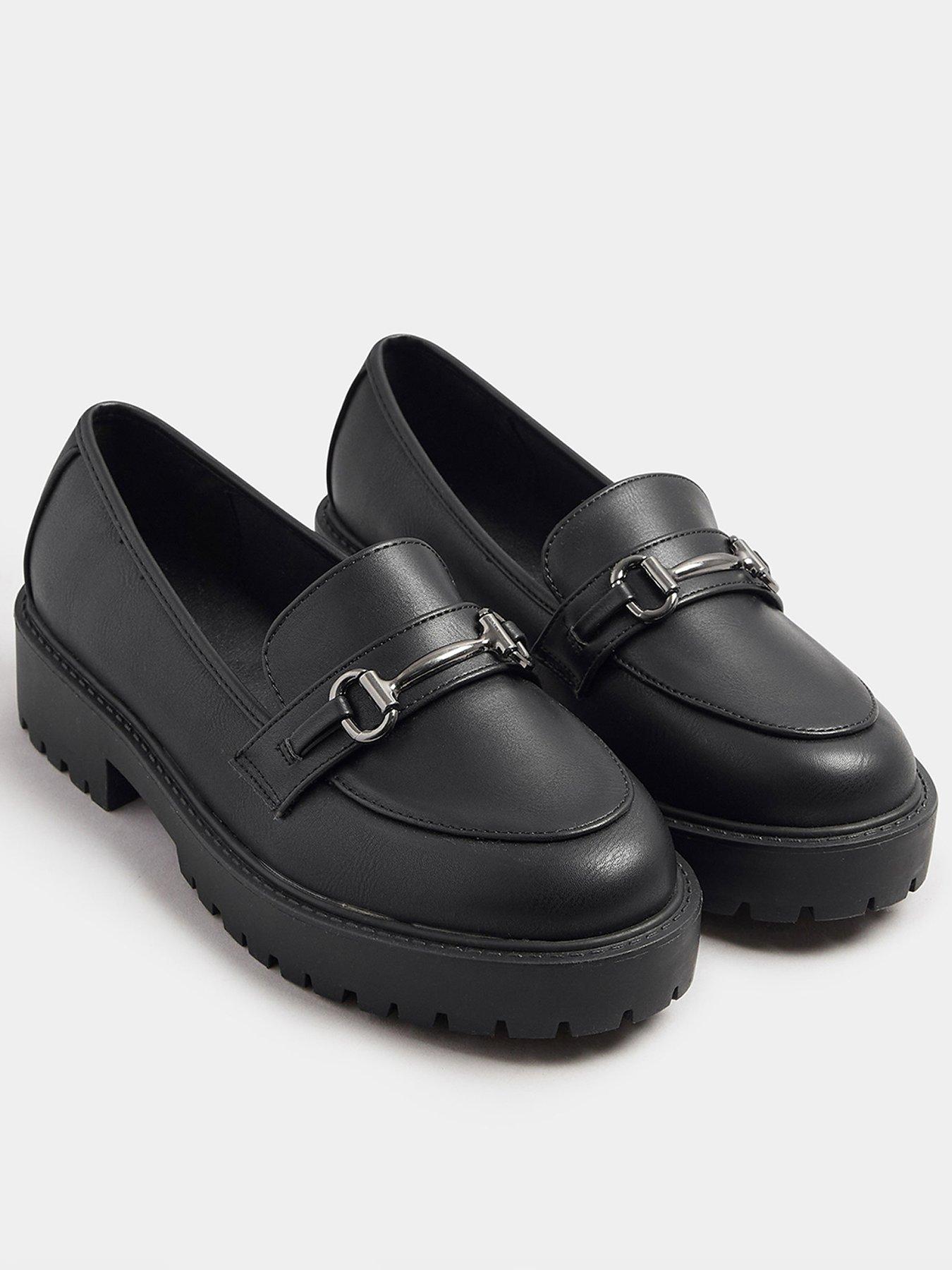 Yours Wide Fit Metal Detail Loafer Black Very