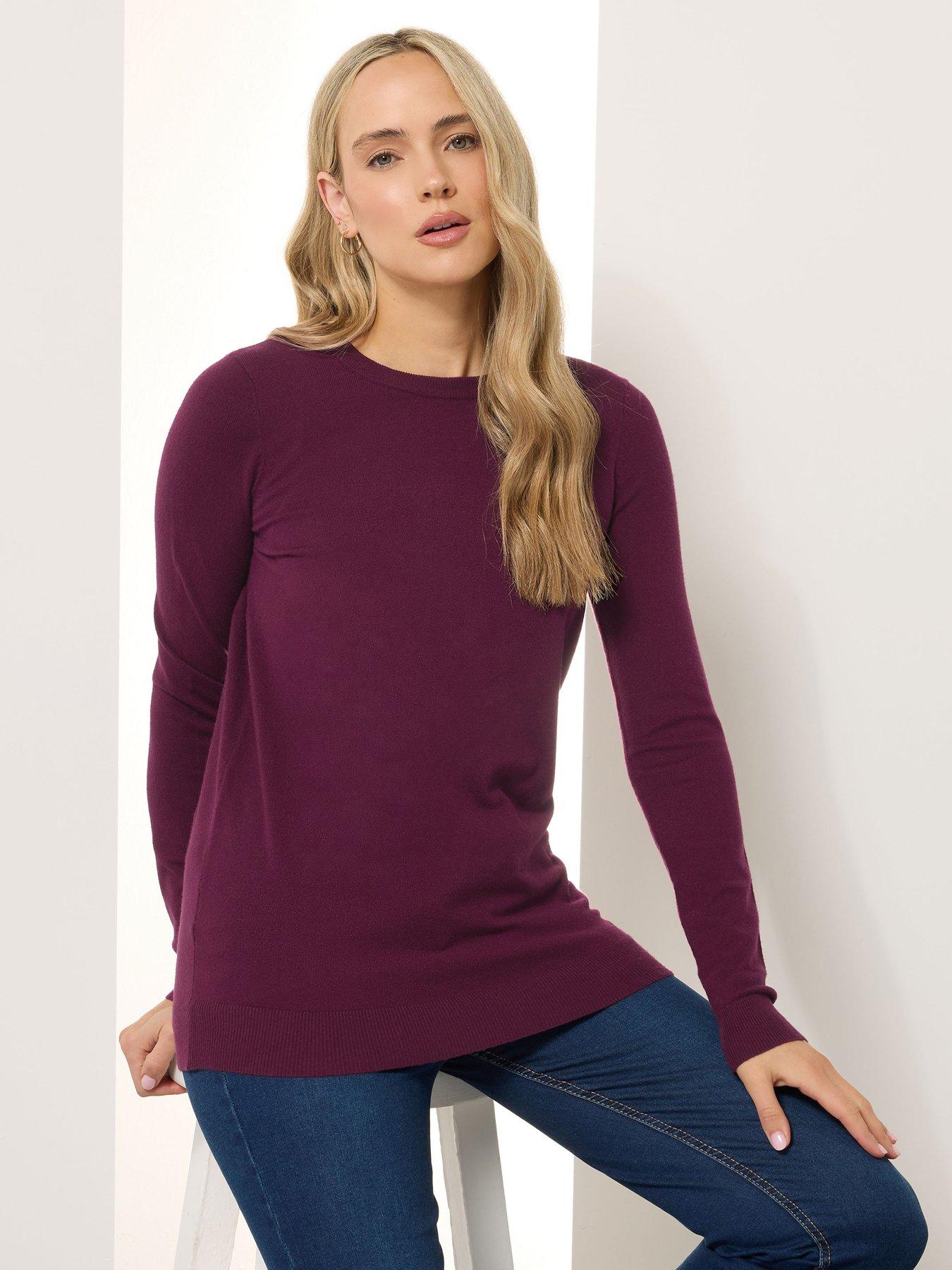 undefined Tall Crew Neck Jumper - Red