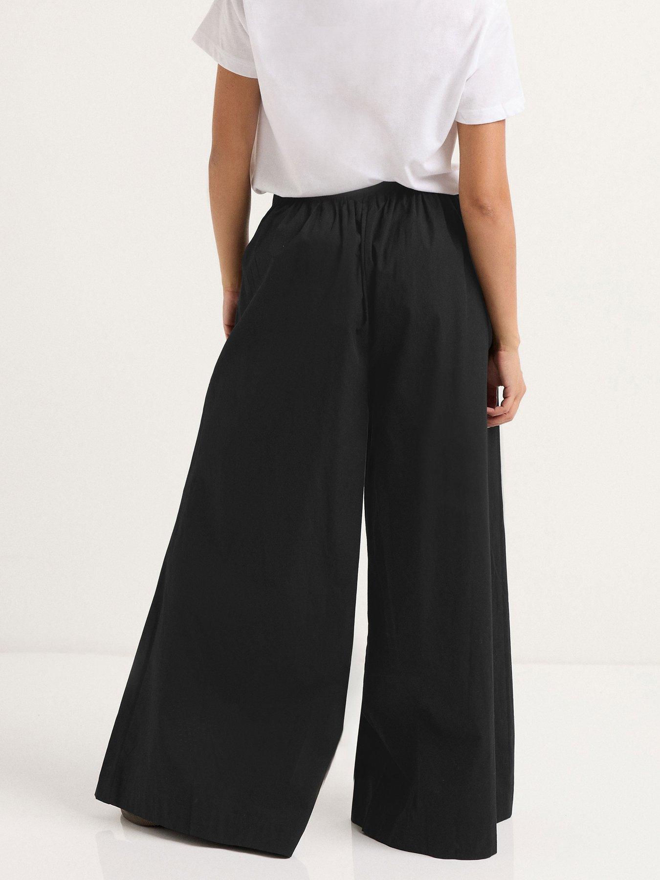 Image 2 of 5 of PixieGirl Petite Button Front Palazzo Trouser