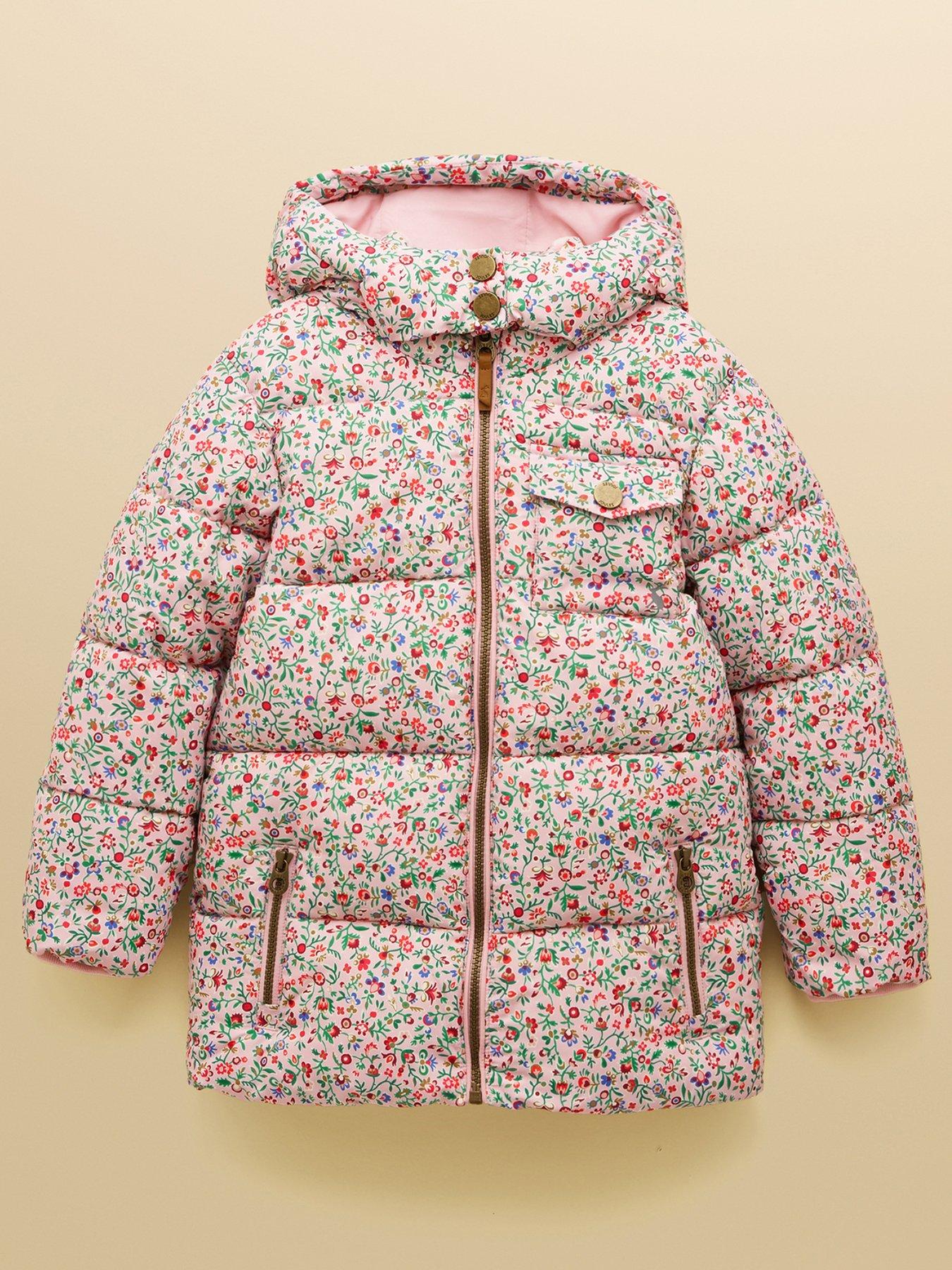 Joules Girls Emmeline Floral Print Jacket - Pink