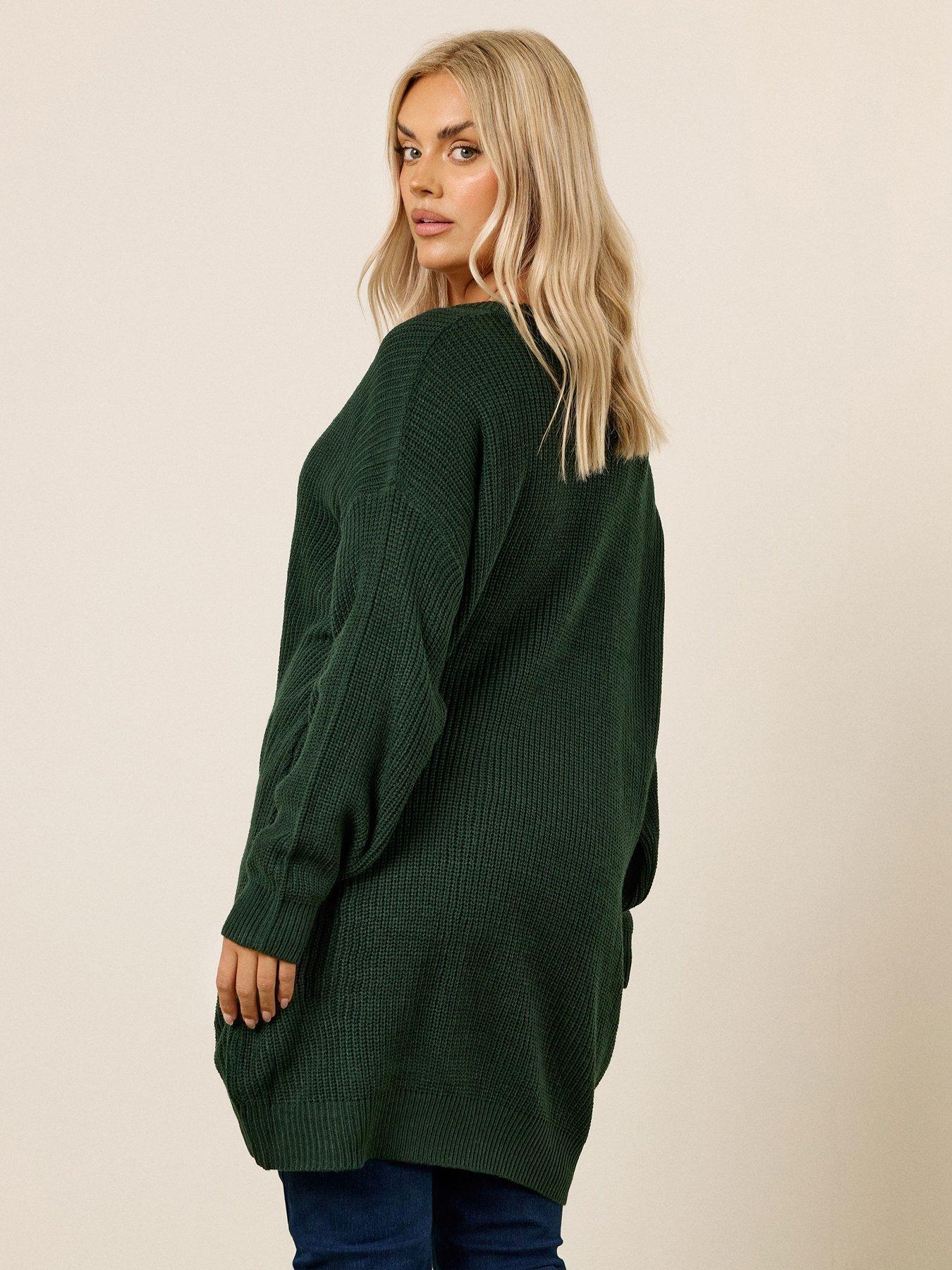 Image 2 of 4 of Yours Curve Essential Jumper - Green