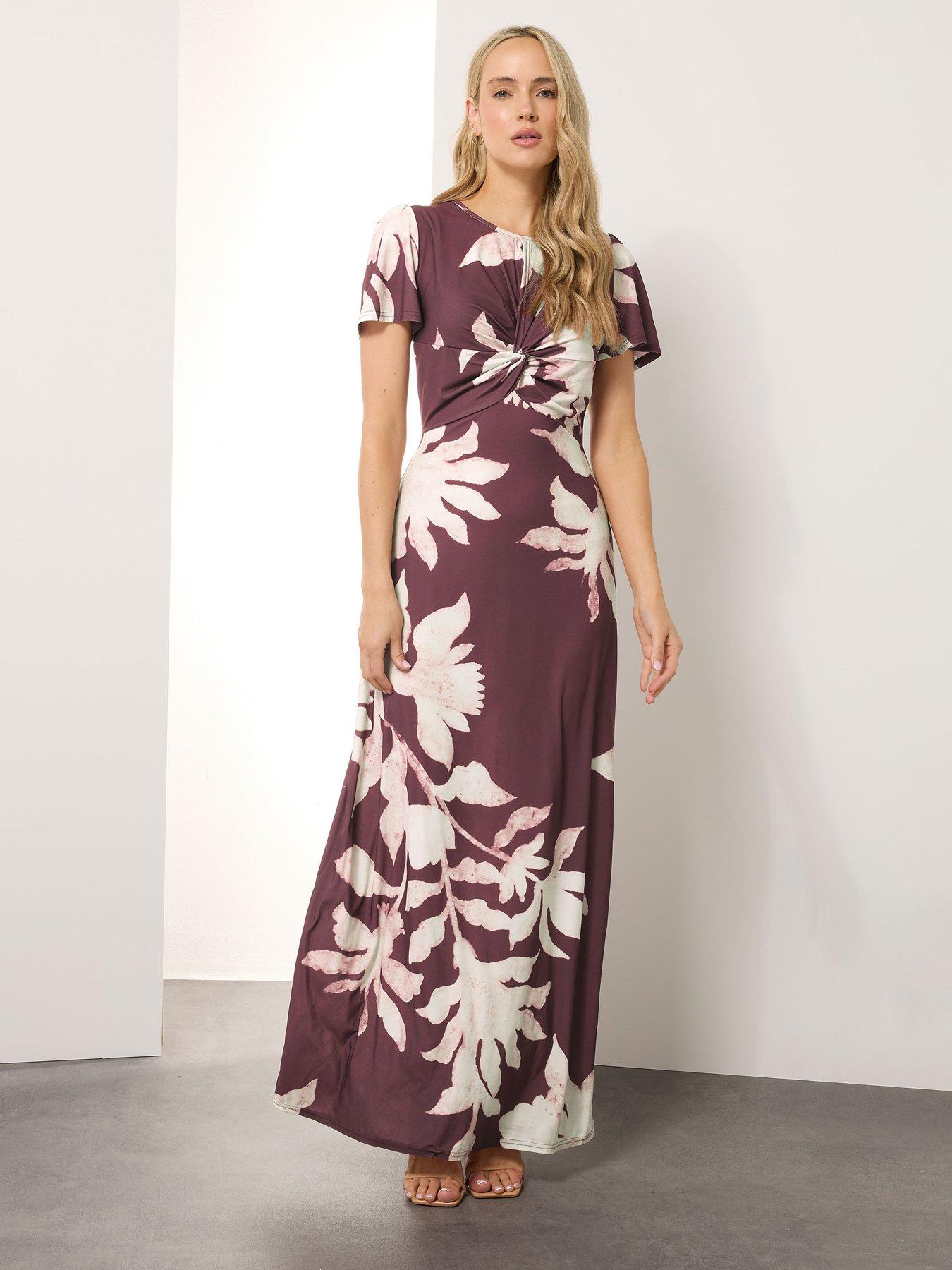 undefined Tall Floral Ruched Maxi Dress