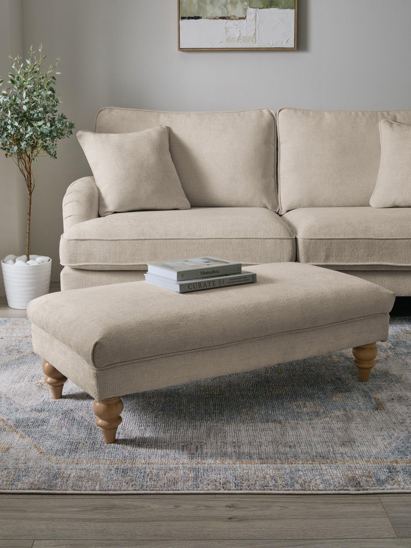 Michelle Keegan Home Hepburn Fabric Footstool - FSC® Certified
