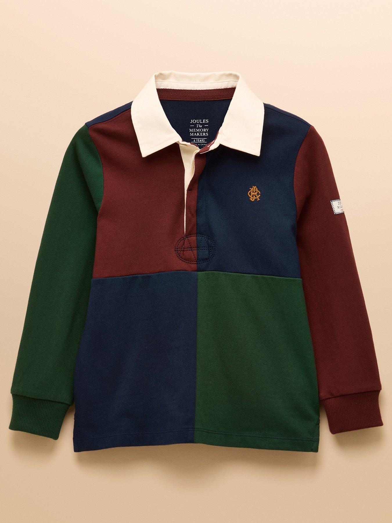Joules Boys Onside Long Sleeve Polo Shirt - Multi