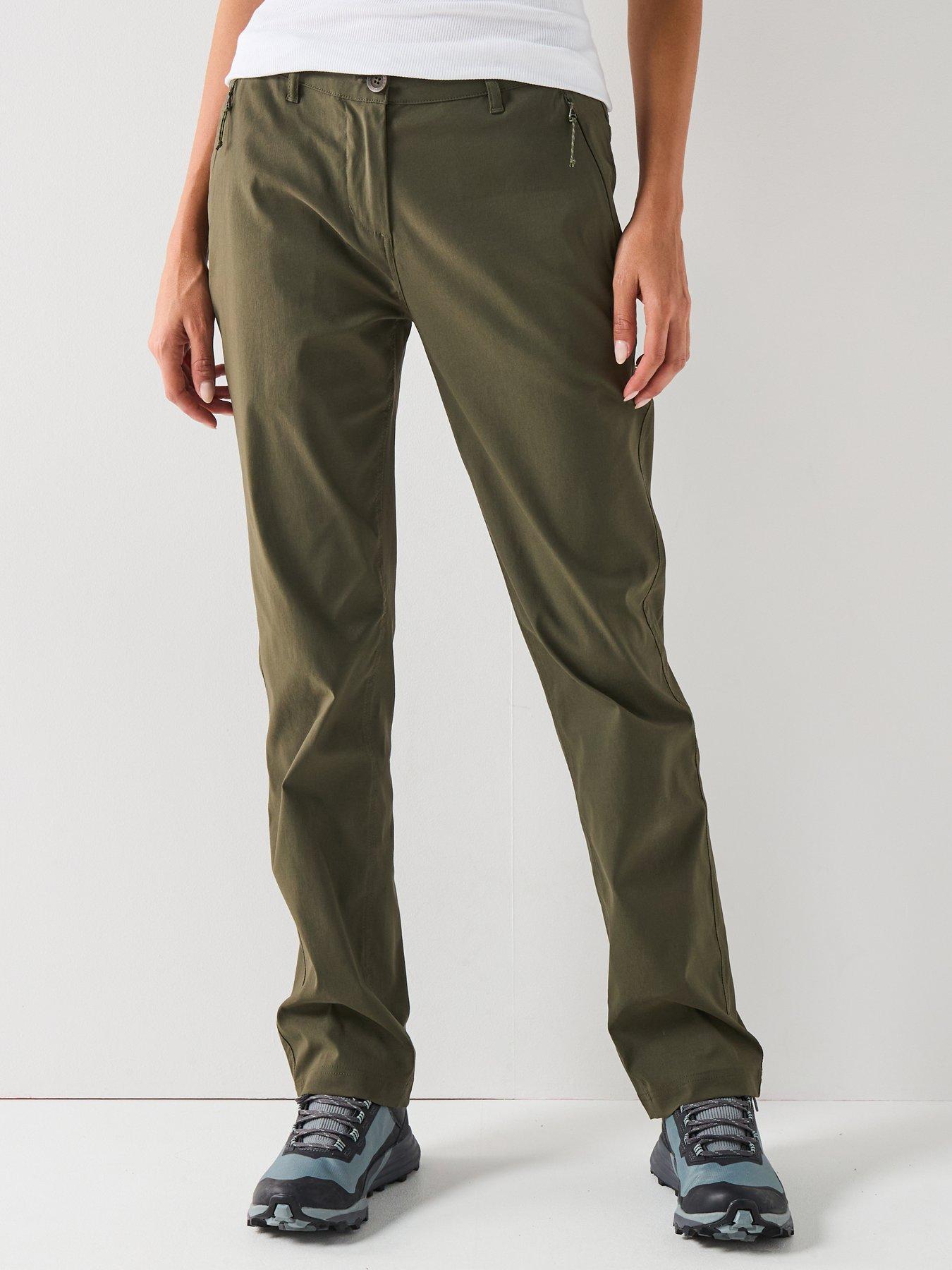 Craghoppers Womens Kiwi Pro Trousers, Khaki, Size 16, Inside Leg Regular, Women