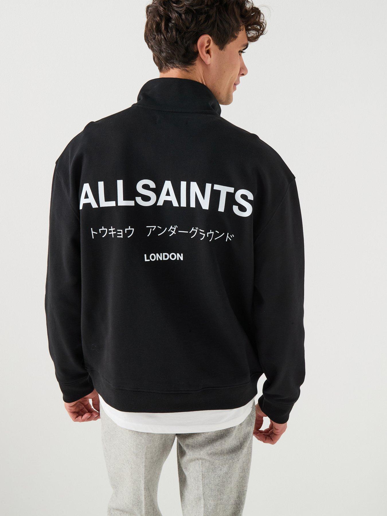 AllSaints All Saints Underground Half Zip Sweat - Black