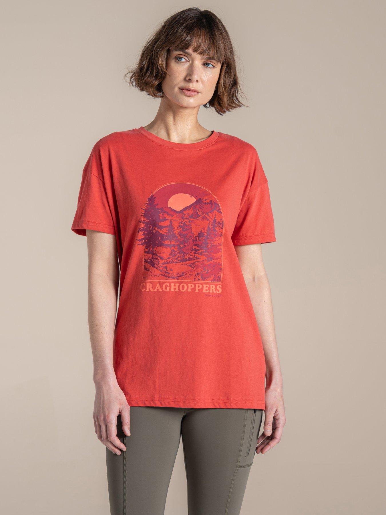 undefined Womens Yago Short Sleeved Logo T-Shirt - Red