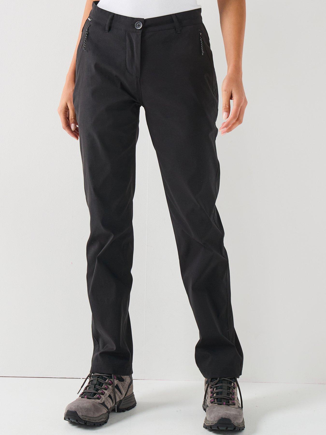 Craghoppers Womens Kiwi Pro Trousers, Black, Size 12, Inside Leg Regular, Women