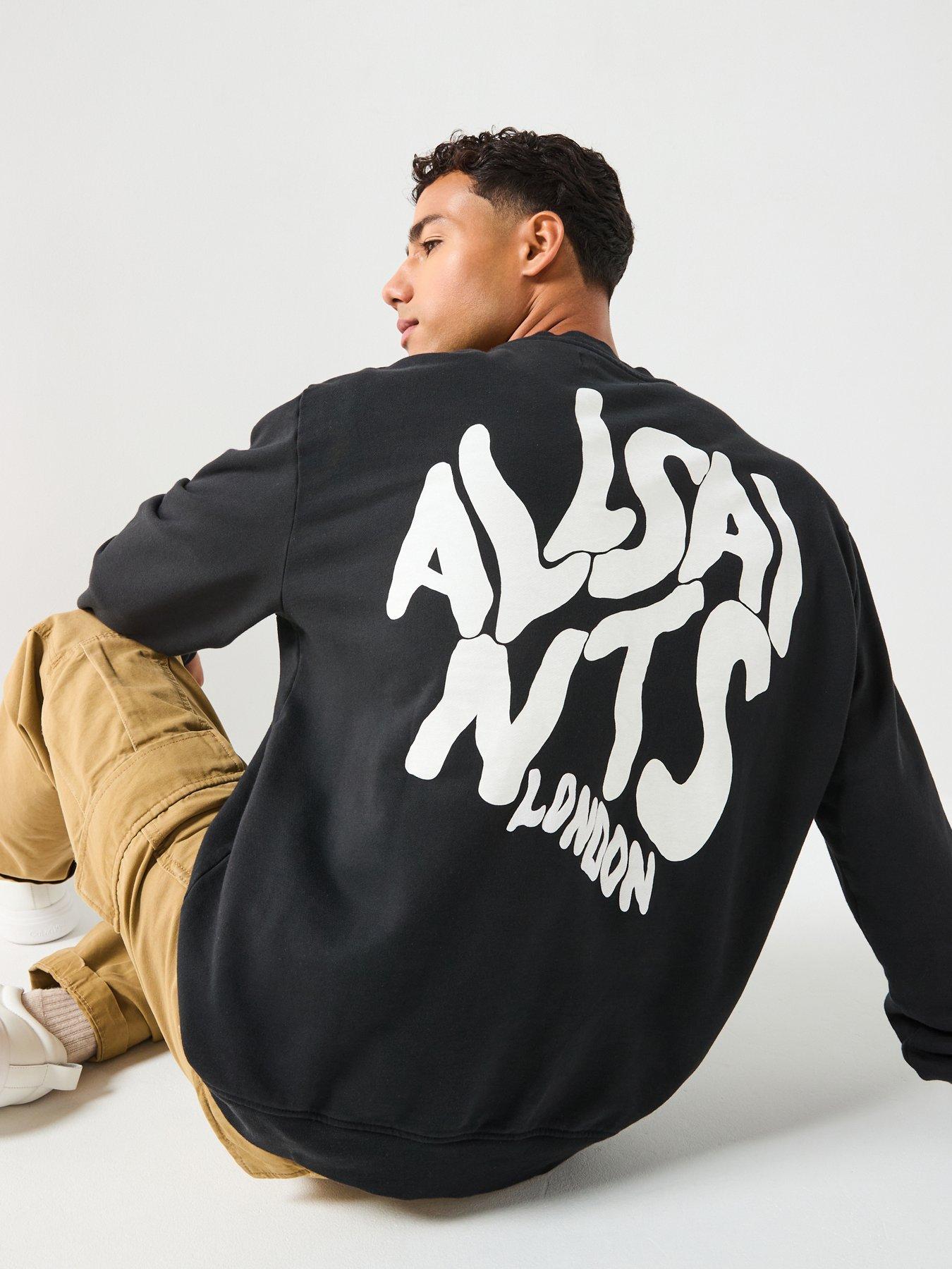 undefined All Saints Orlando Crew Sweat - Black