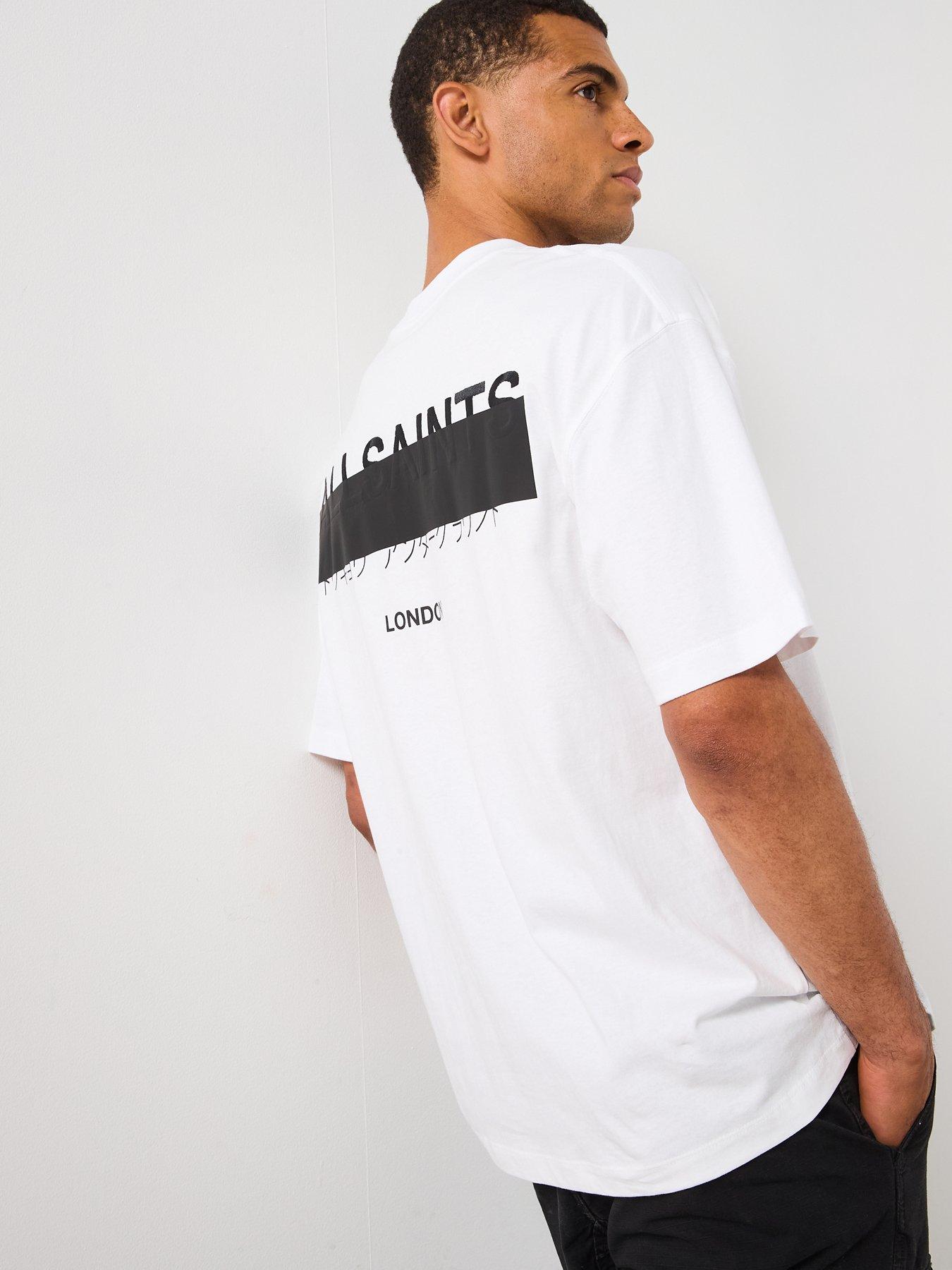 Image 2 of 6 of AllSaints All Saints Redact Short Sleeve Crew Neck T-Shirt - White