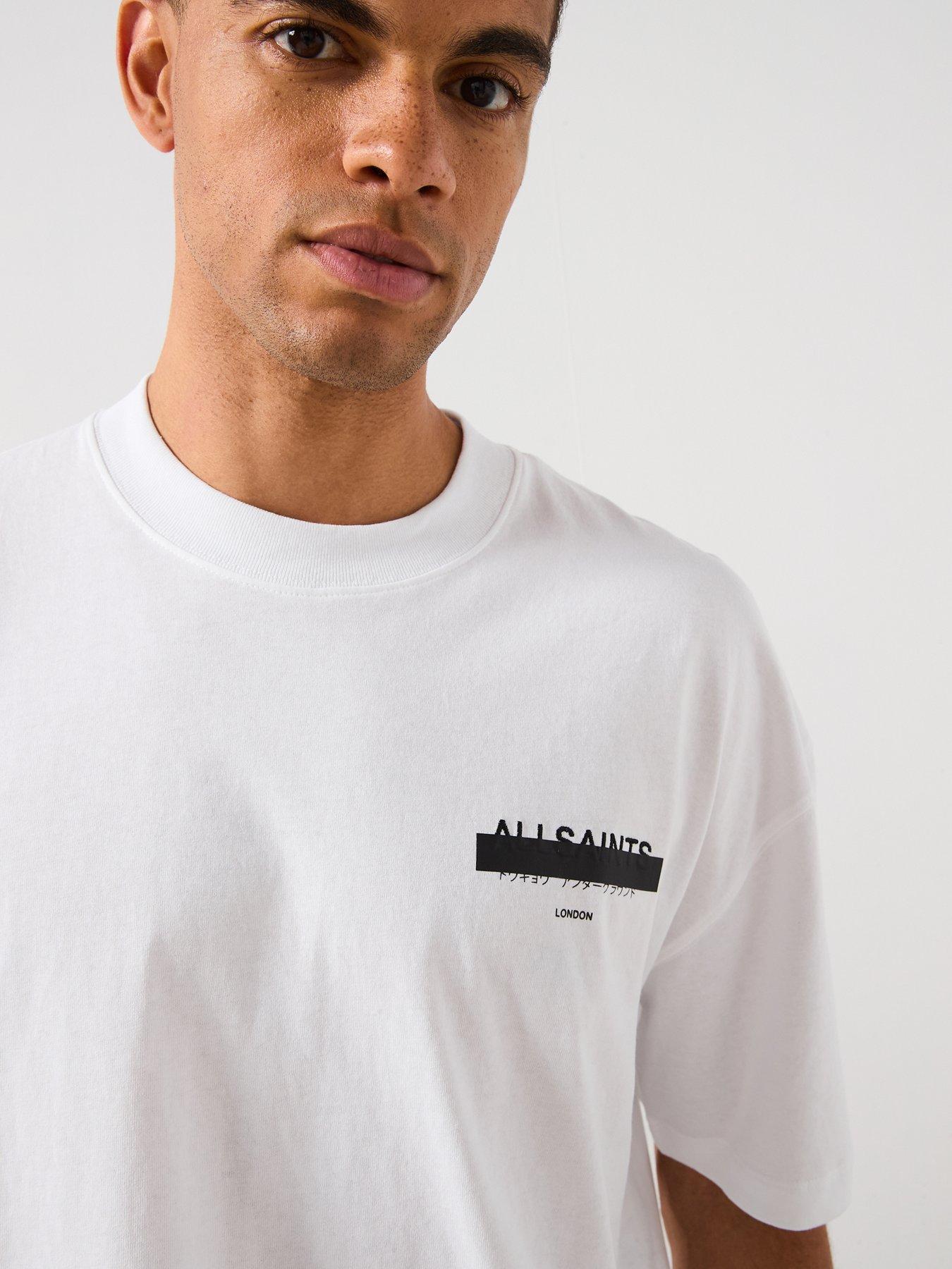 Image 4 of 6 of AllSaints All Saints Redact Short Sleeve Crew Neck T-Shirt - White