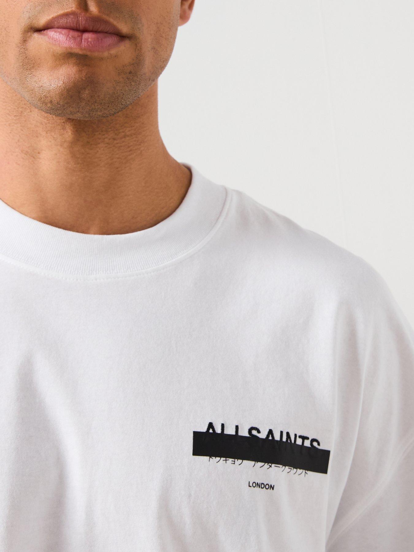 Image 5 of 6 of AllSaints All Saints Redact Short Sleeve Crew Neck T-Shirt - White