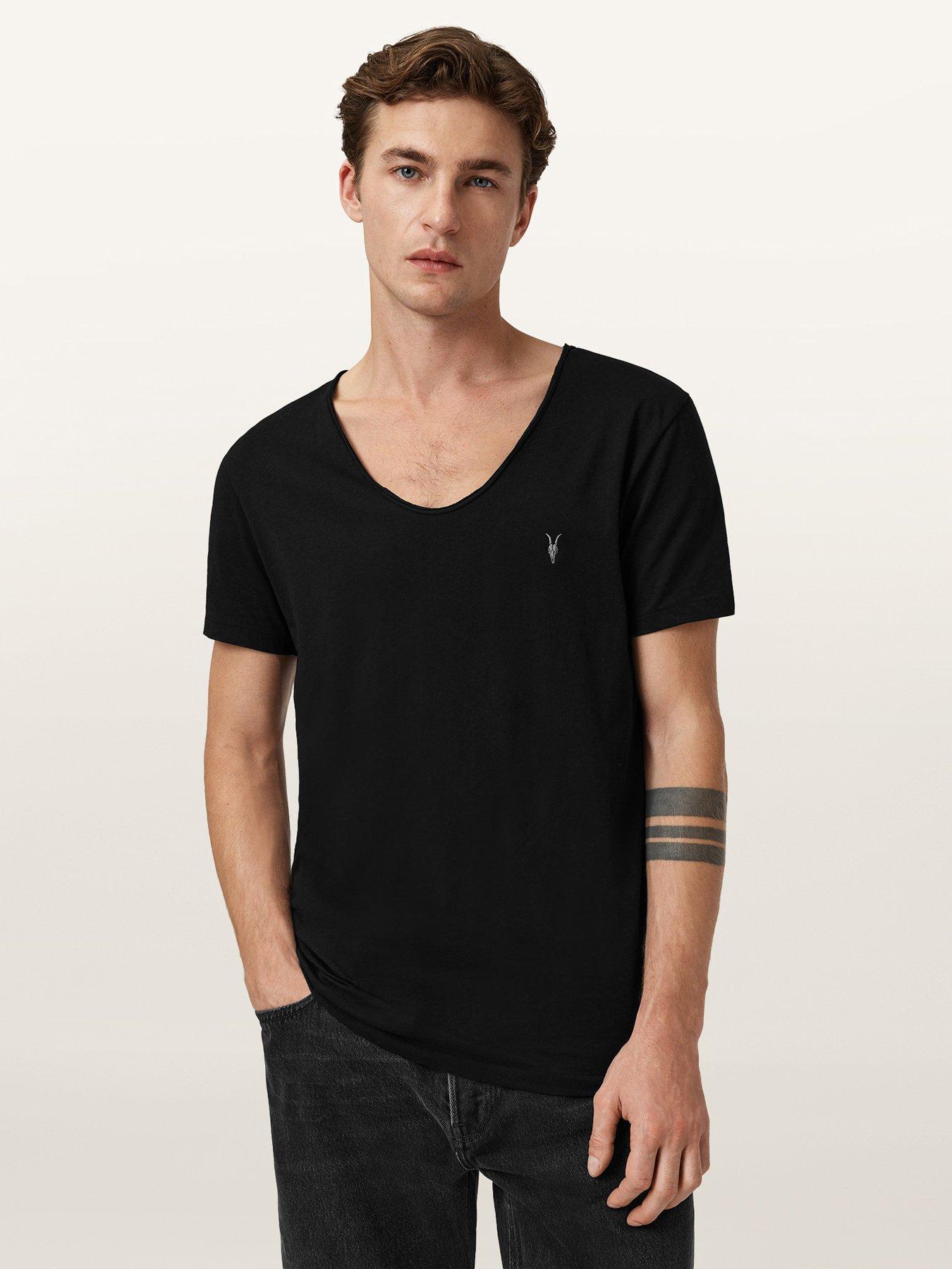 T-Shirt Homme ALL SAINTS Tonic - Col Rond, 100% Coton, Brodé Logo
