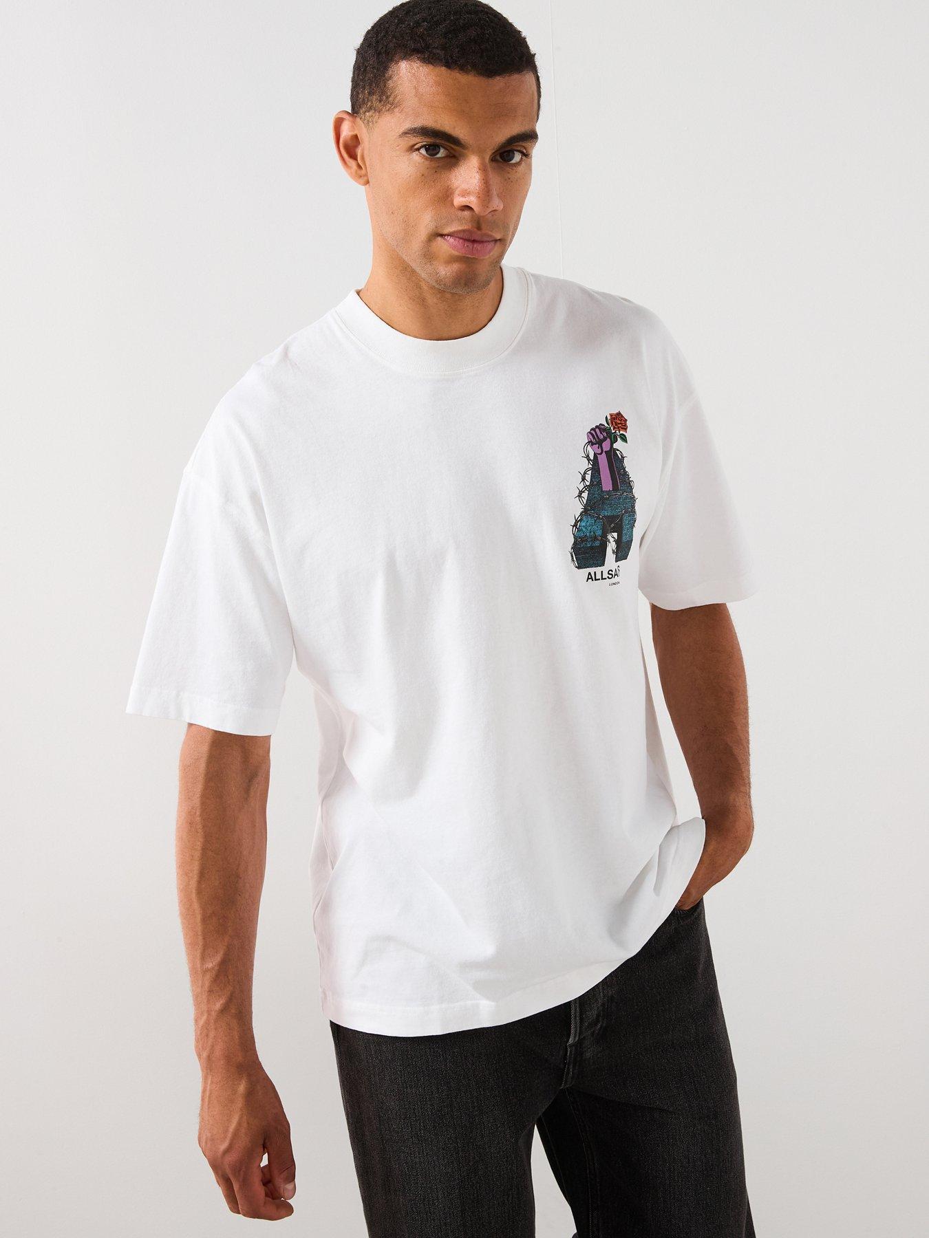 AllSaints All Saints Defiance Short Sleeve Crew Neck T-Shirt - White