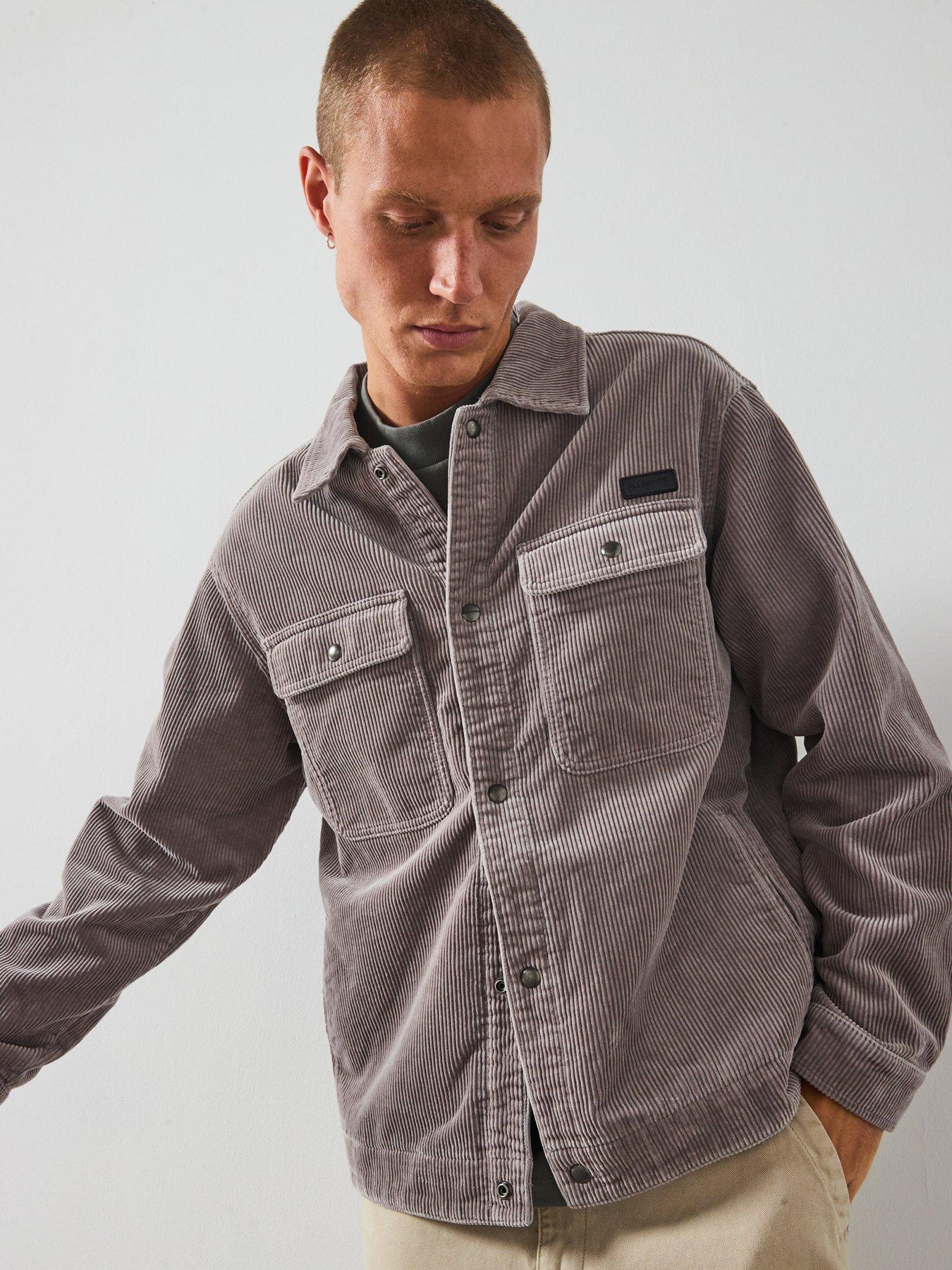 undefined All Saints Castleford Denim Twill Jacket - Grey