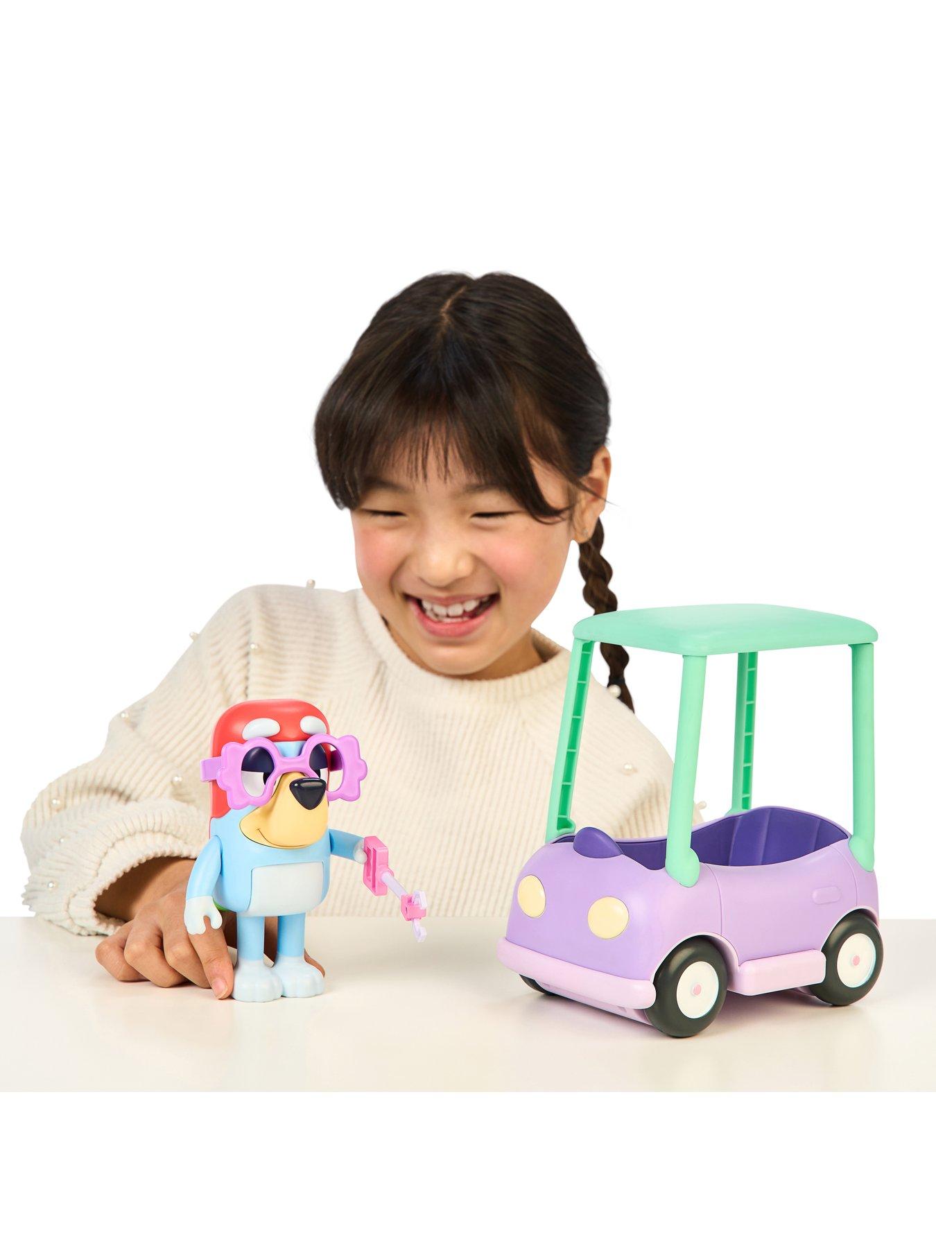 Image 2 of 8 of Bluey Chat Mates Figure &amp; Vehicle - Grannies Car With Janet