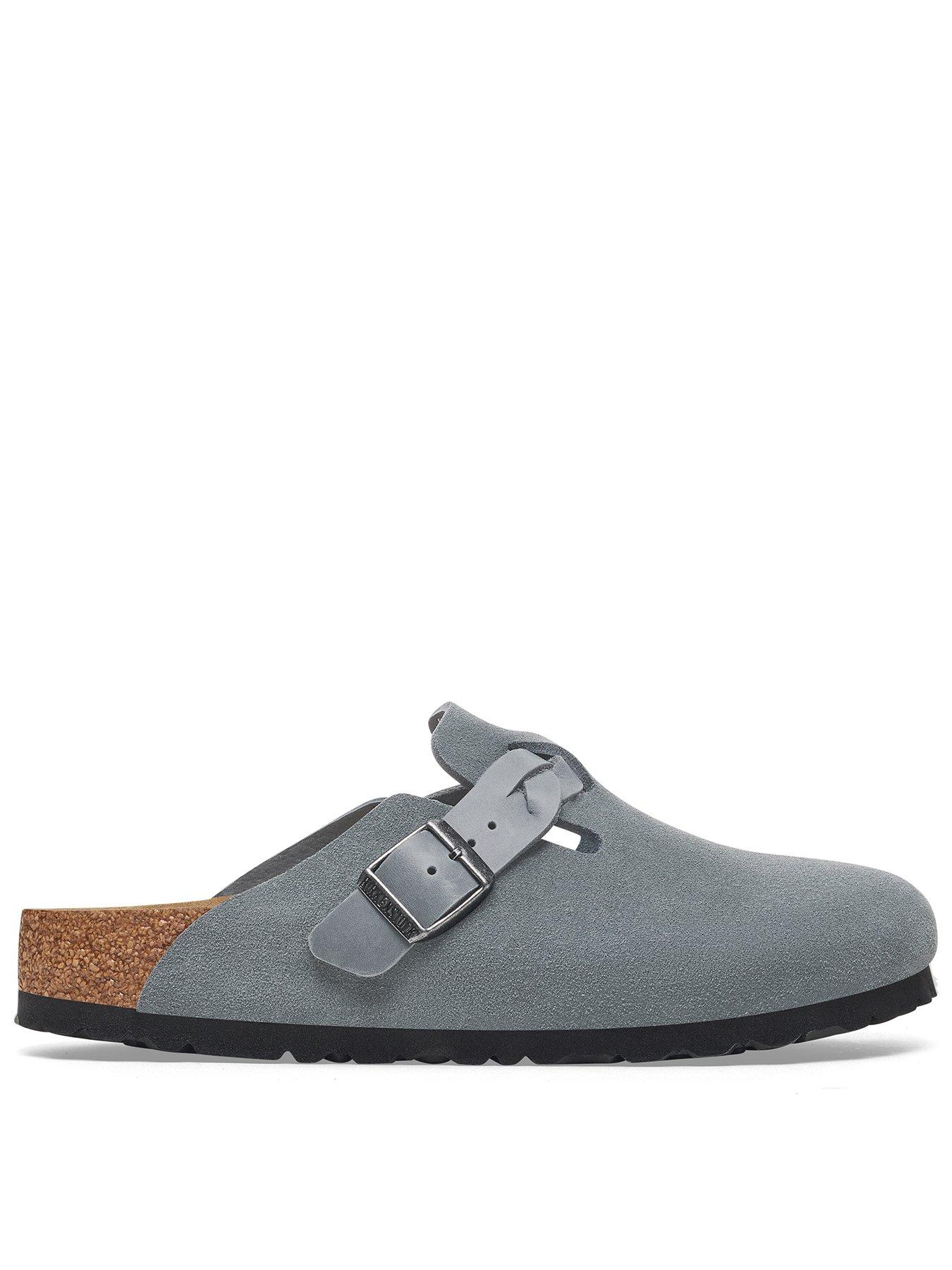 Birkenstock Boston Braided Suede Clog - Basalt Gray
