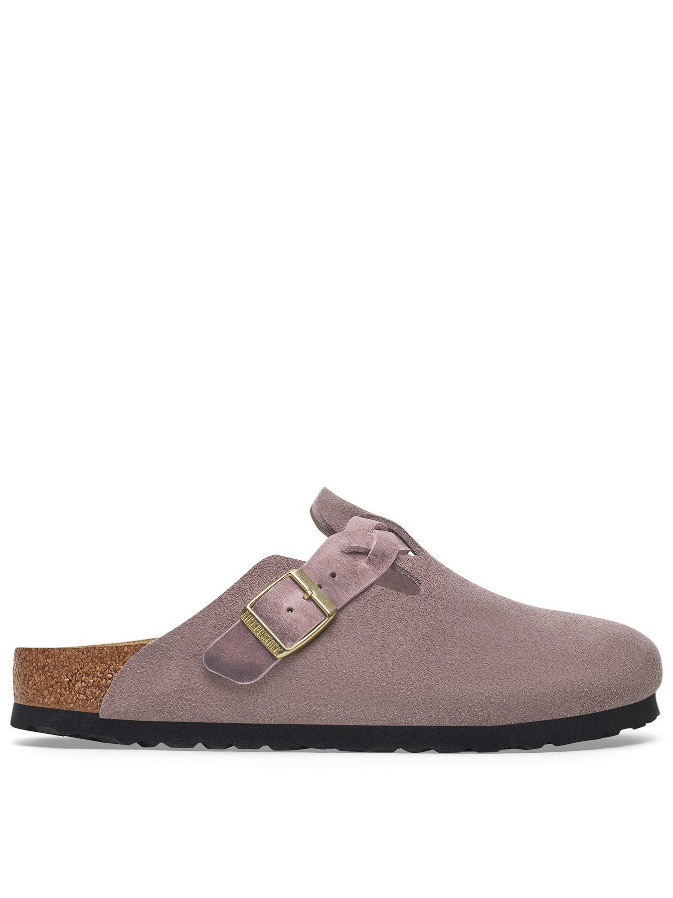 Birkenstock Boston Braided Suede Clog - Faded Purple
