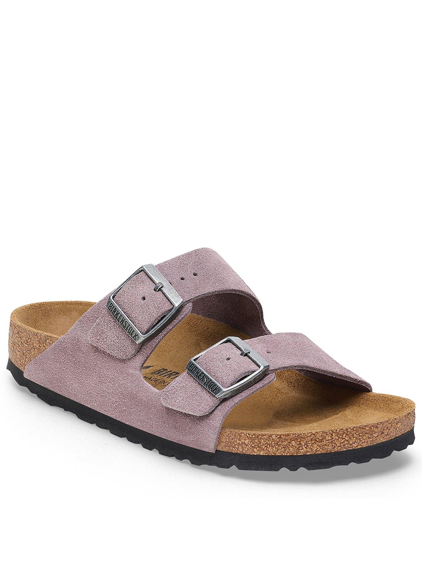 Birkenstock Arizona Suede Leather Sandal - Faded Purple