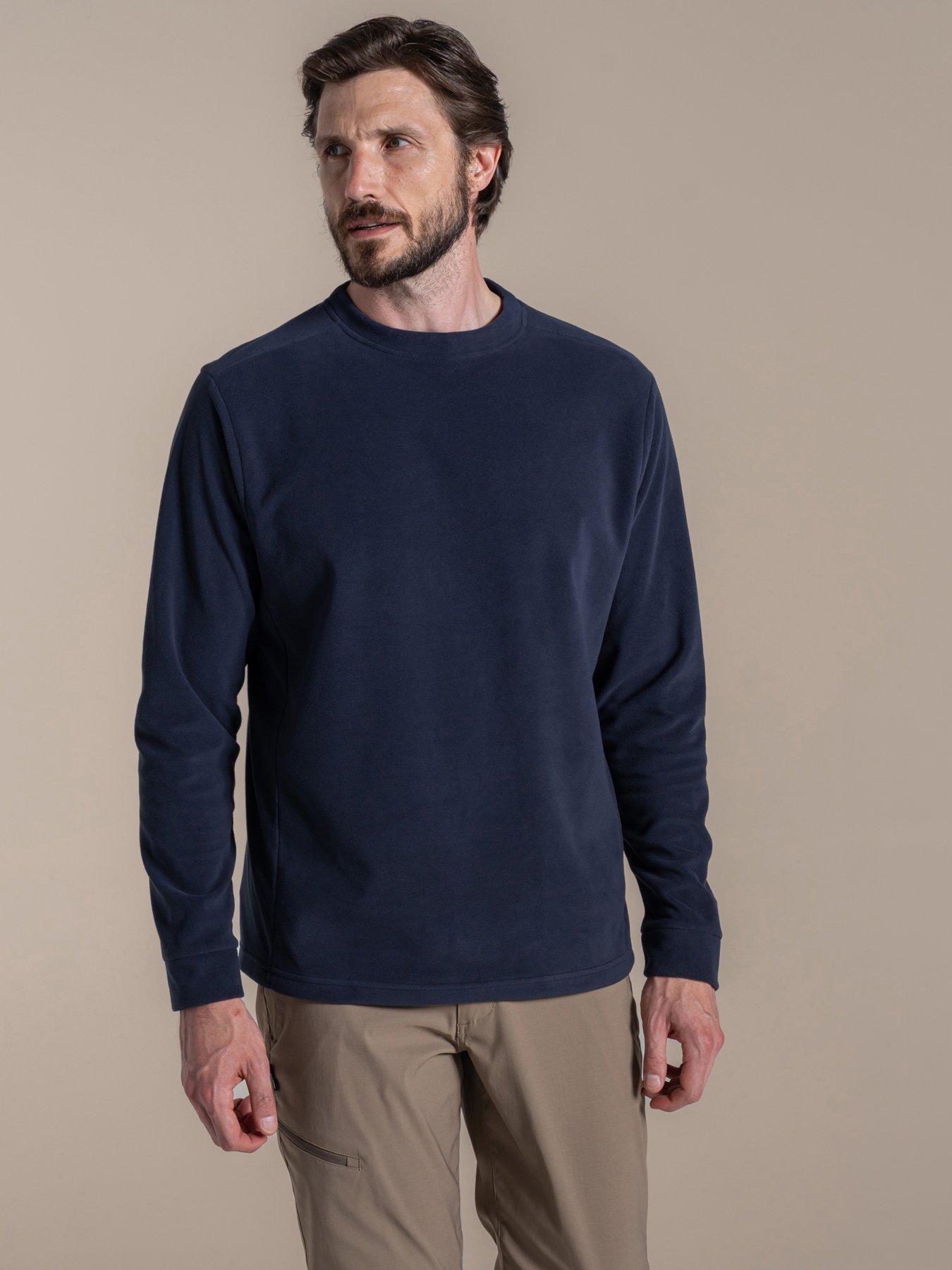 Craghoppers Mens Corey Crew Neck Fleece Sweatshirt, Navy, Size 2Xl, Men