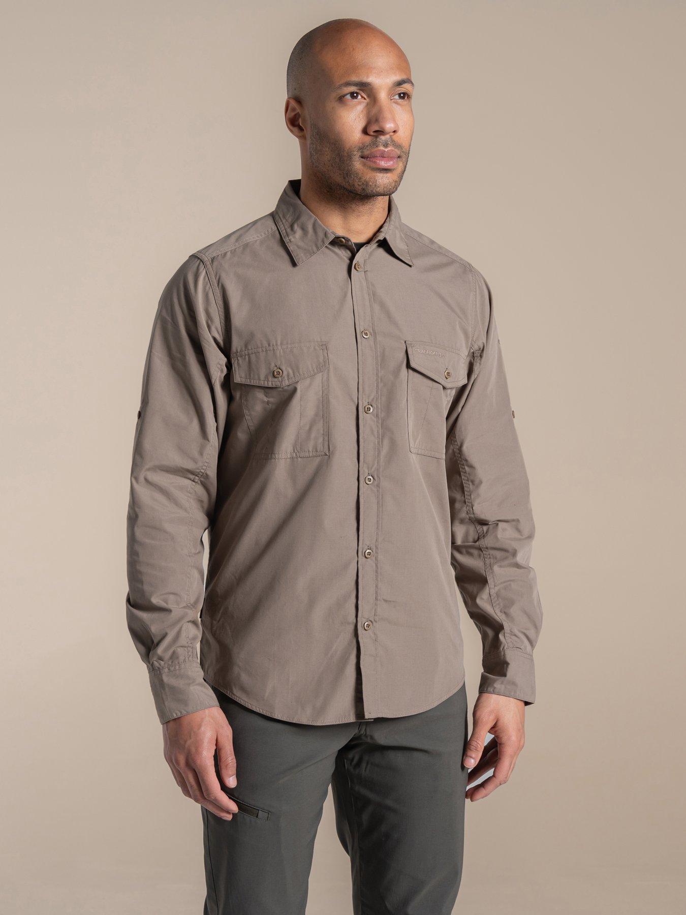 undefined Mens Kiwi Ii Long Sleeved Shirt - Grey