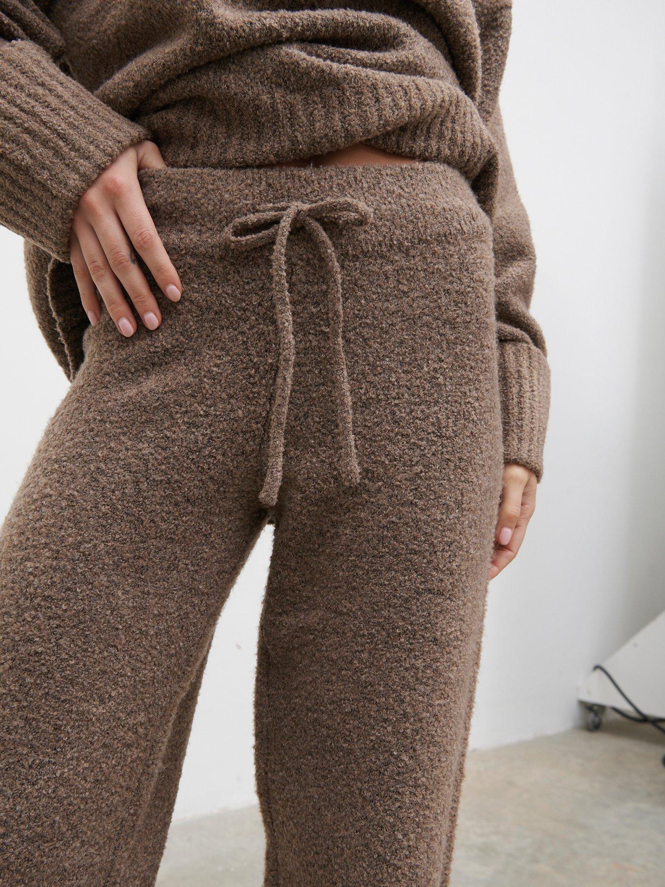 Pretty Lavish Camille Borg Drawstring Trousers - Brown