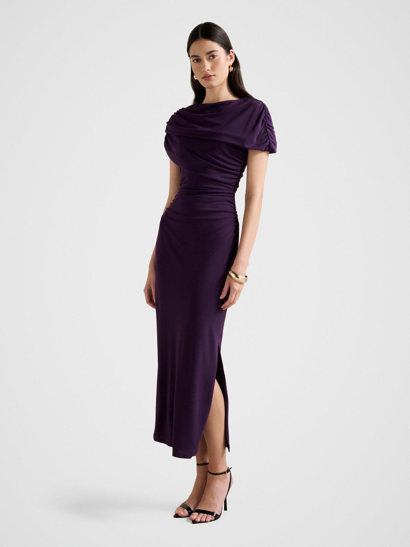 Forever New Kori Draped Midi Dress - Purple