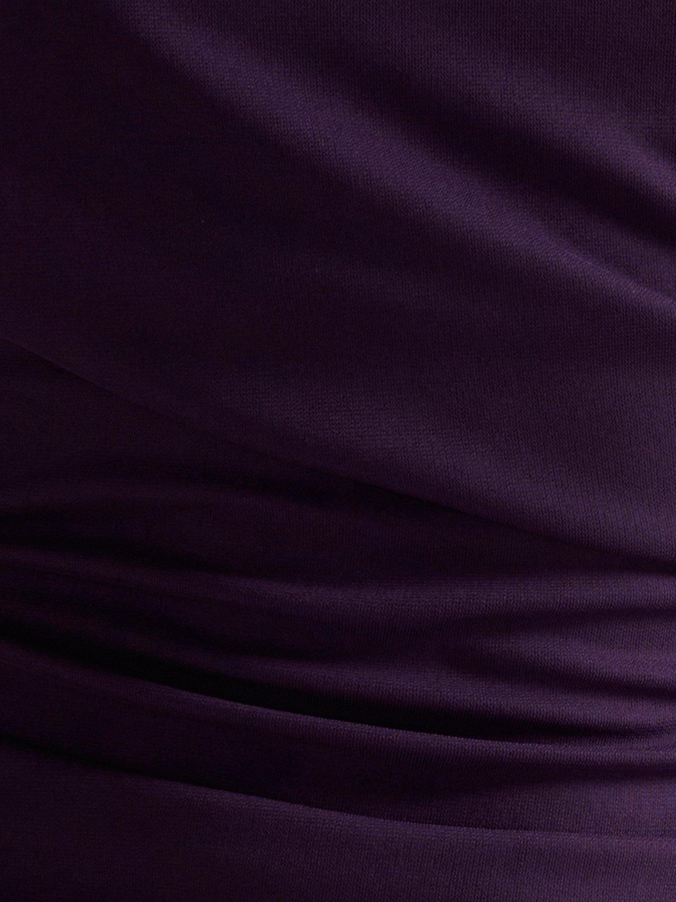 Image 5 of 6 of Forever New Kori Draped Midi Dress - Purple