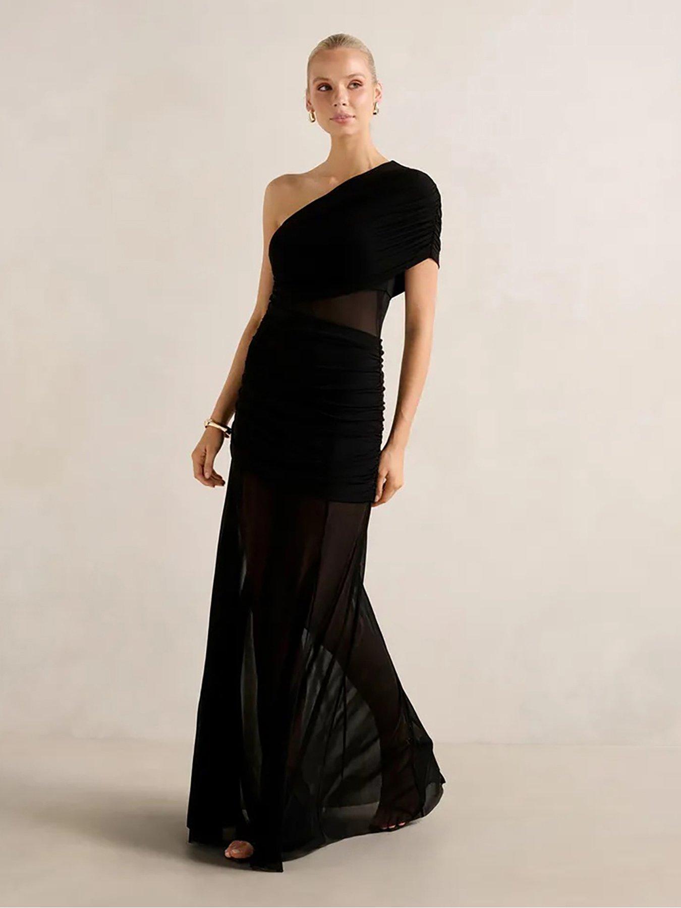 jersey cut dress Forever New Harley Asym Out - Black Made from black material Size:44 X-Long Mini dress affordable sage satin bridesmaid dress Manhattan Comfort Granville Modern