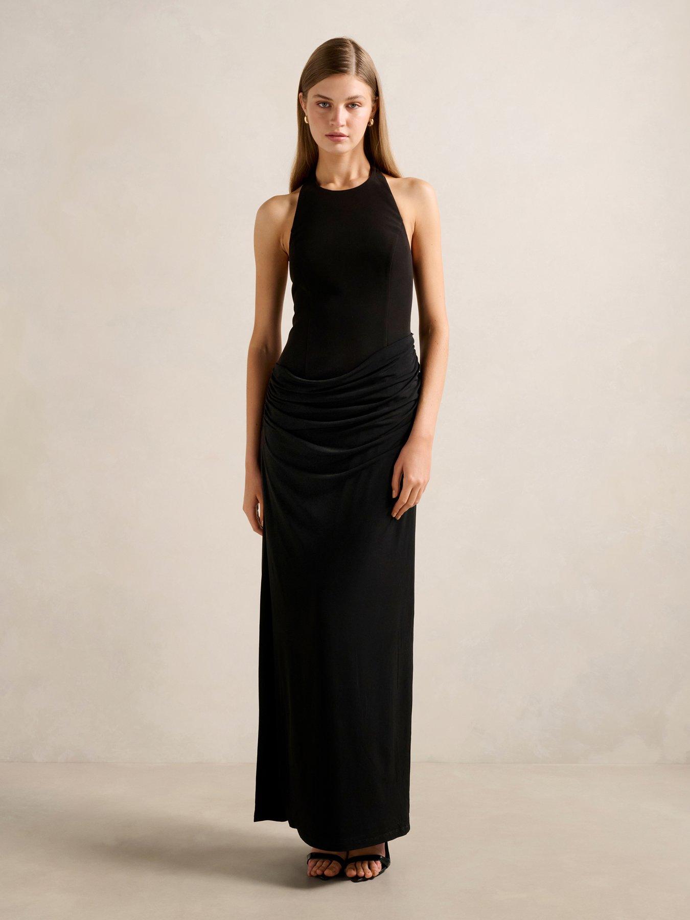 Forever New Lula Halter Maxi Dress - Black