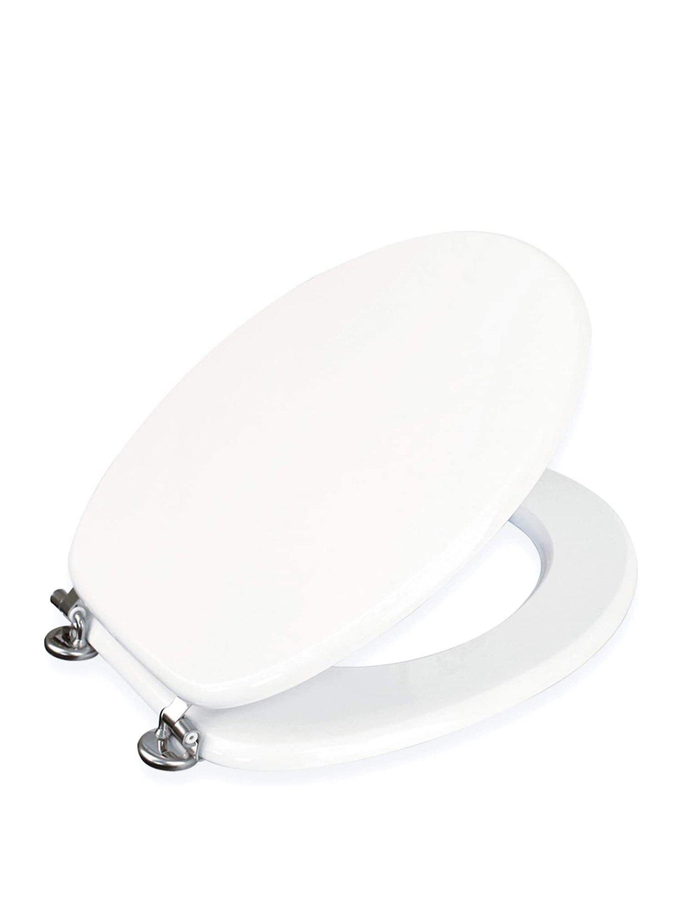 Showerdrape Oxford Toilet Seat Antique Pine / Chrome (stainless Steel Hinges)