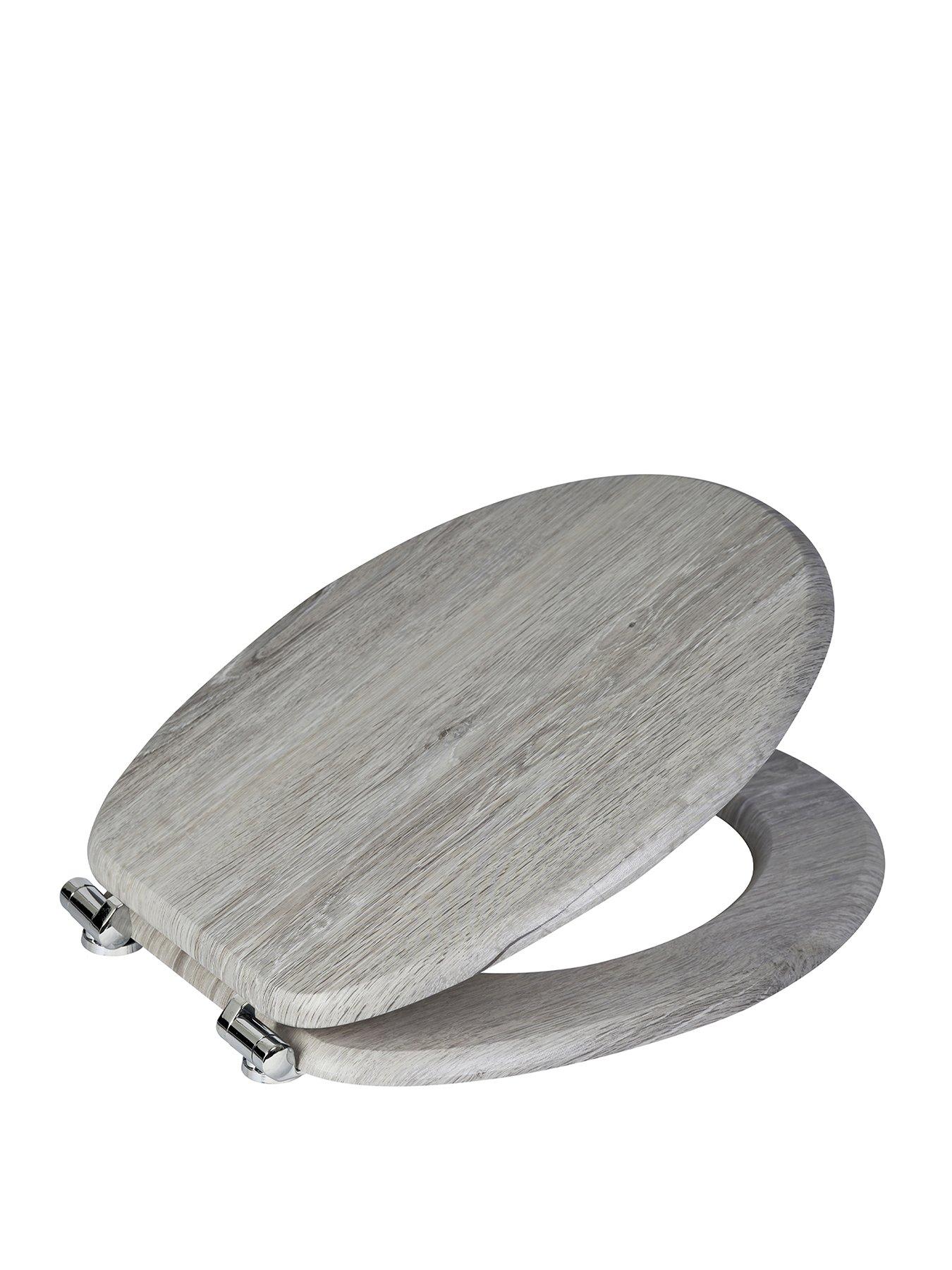 Showerdrape Norfolk Soft Close Toilet Seat Walnut/chrome (soft Close Hinges)