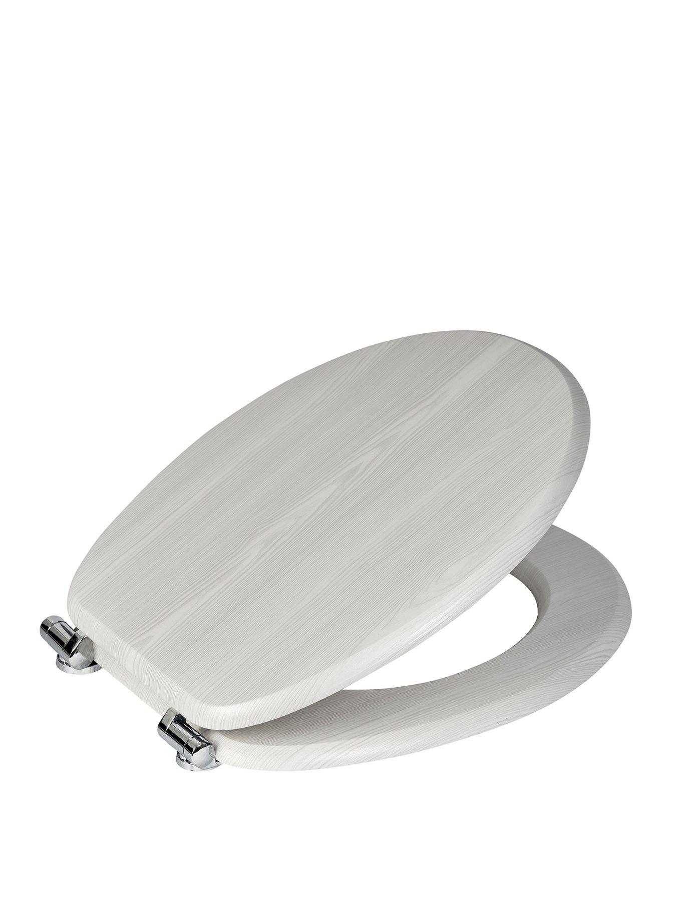 Showerdrape Norfolk Soft Close Toilet Seat Walnut/chrome (soft Close Hinges)