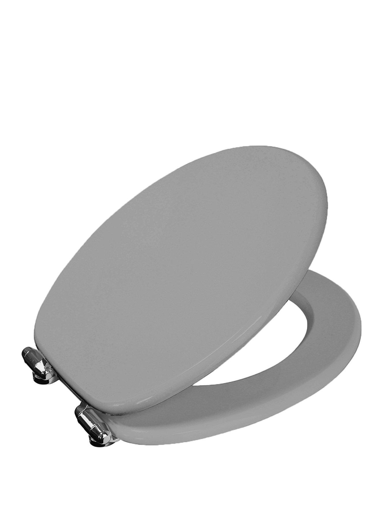 Showerdrape Norfolk Soft Close Toilet Seat A/pine / Chrome (soft Close Hinges)