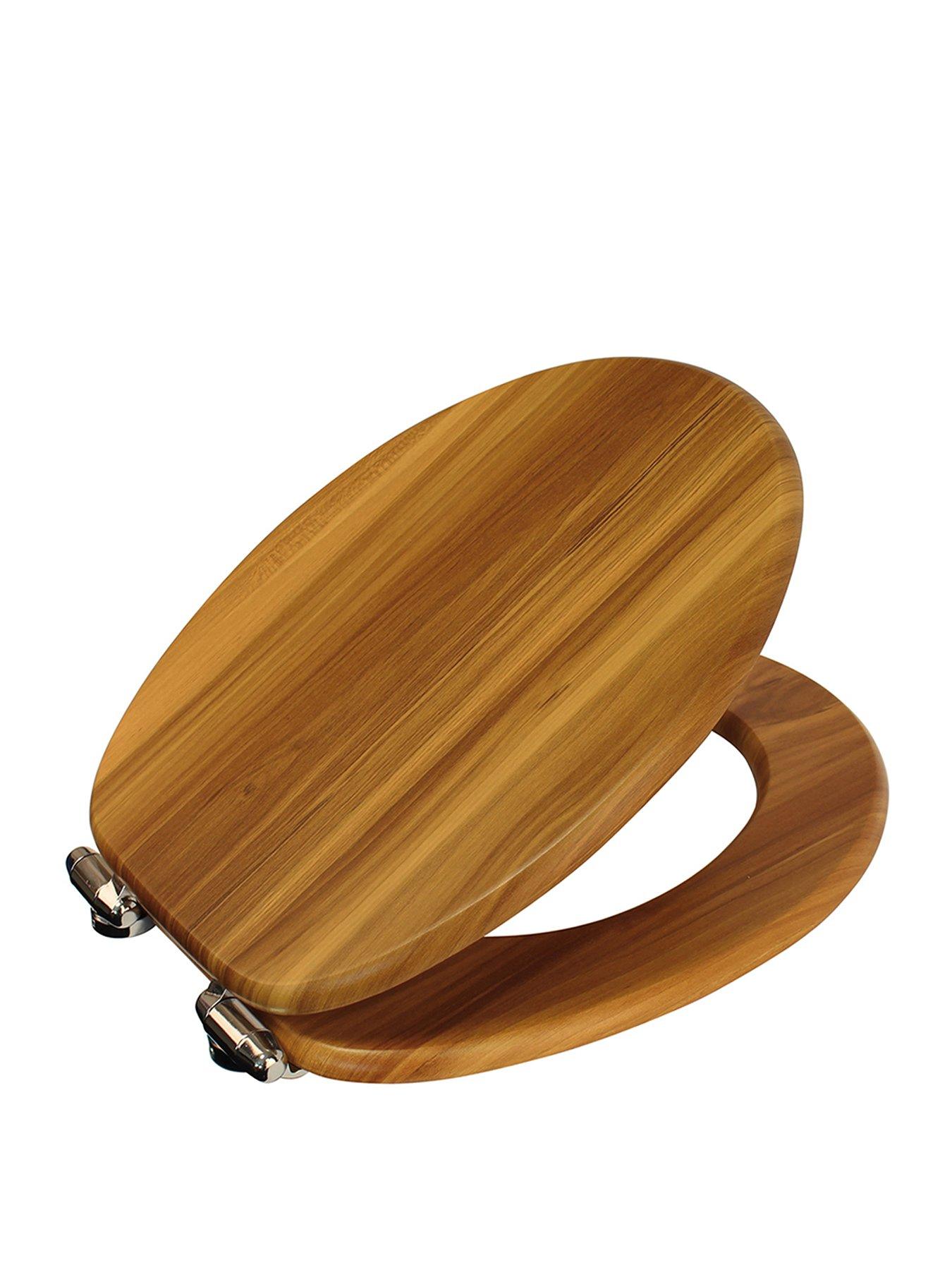 undefined Norfolk Soft Close Toilet Seat Walnut/chrome (soft Close Hinges)