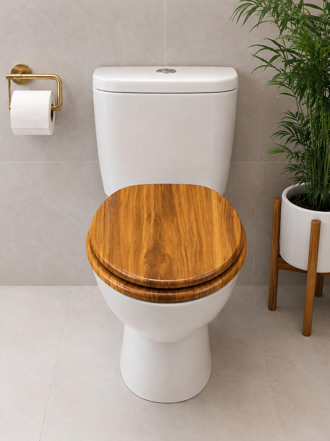 Showerdrape Norfolk Soft Close Antibacterial Wooden Toilet Seat
