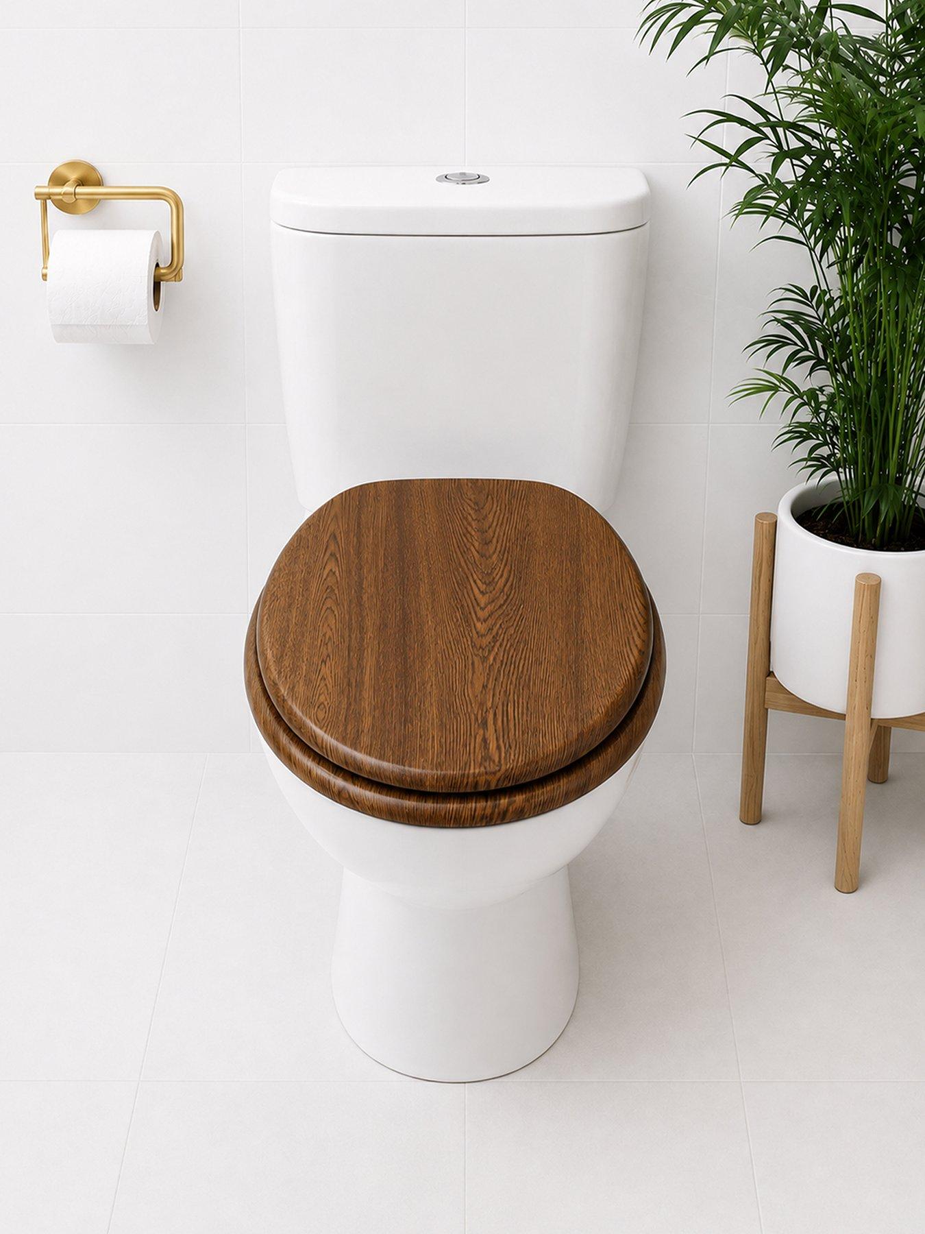 Showerdrape Norfolk Soft Close Antibacterial Wooden Toilet Seat