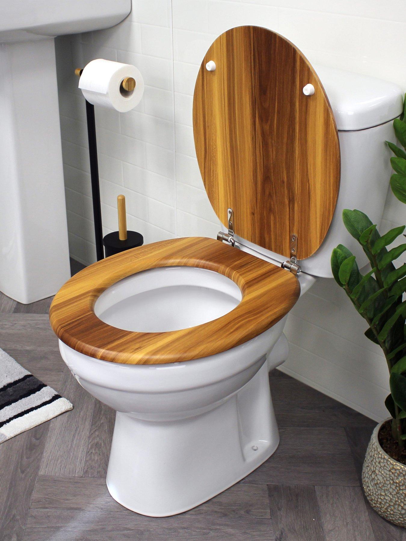 Image 2 of 4 of Showerdrape Oxford Wooden Antibacterial Toilet Seat