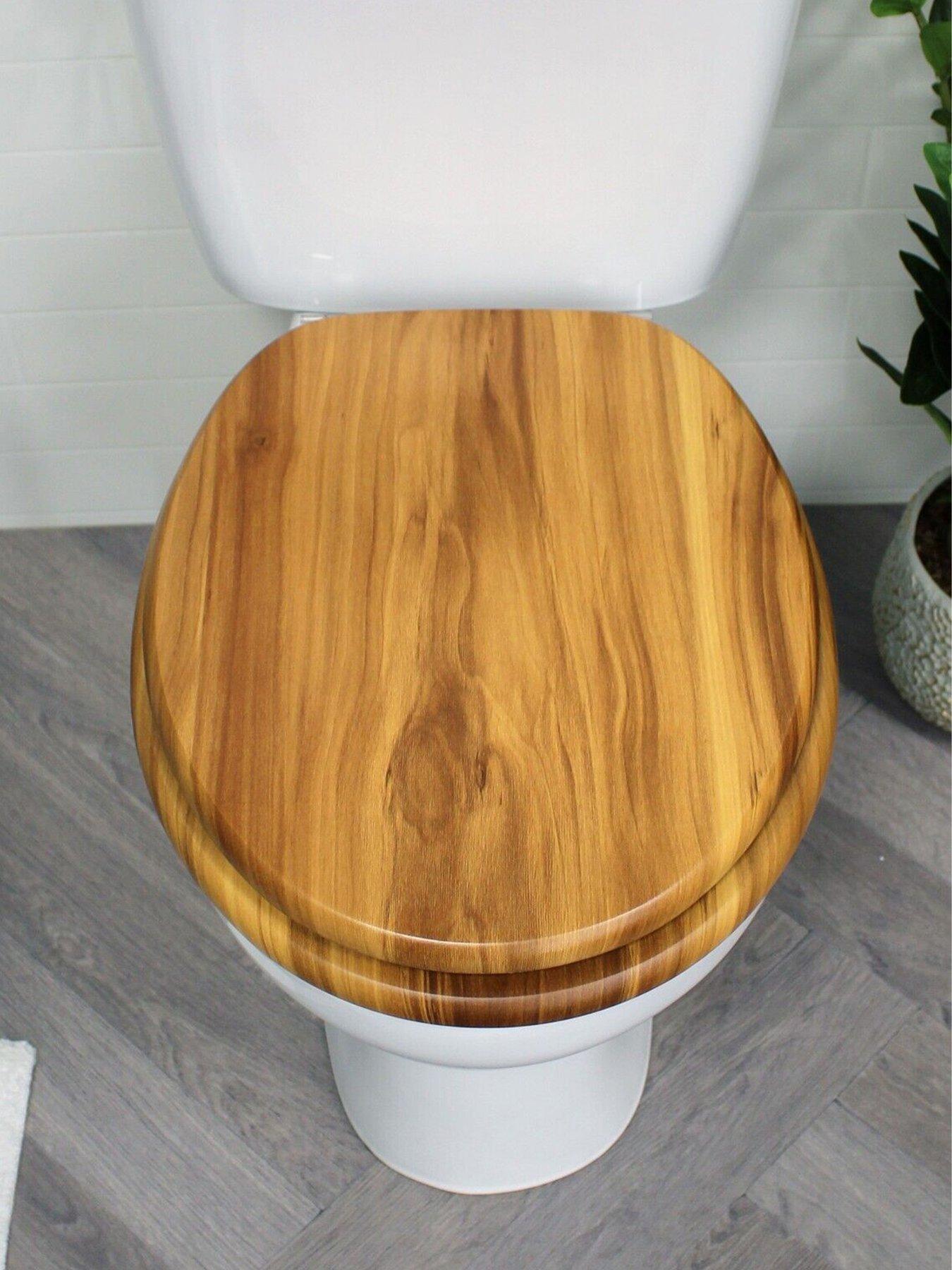 Image 3 of 4 of Showerdrape Oxford Wooden Antibacterial Toilet Seat