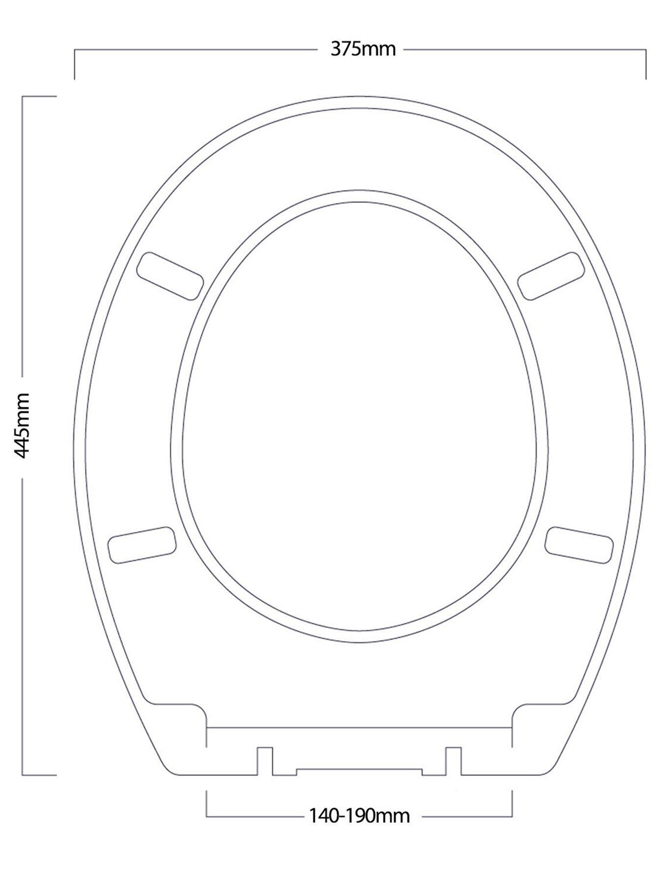 Image 4 of 4 of Showerdrape Oxford Wooden Antibacterial Toilet Seat