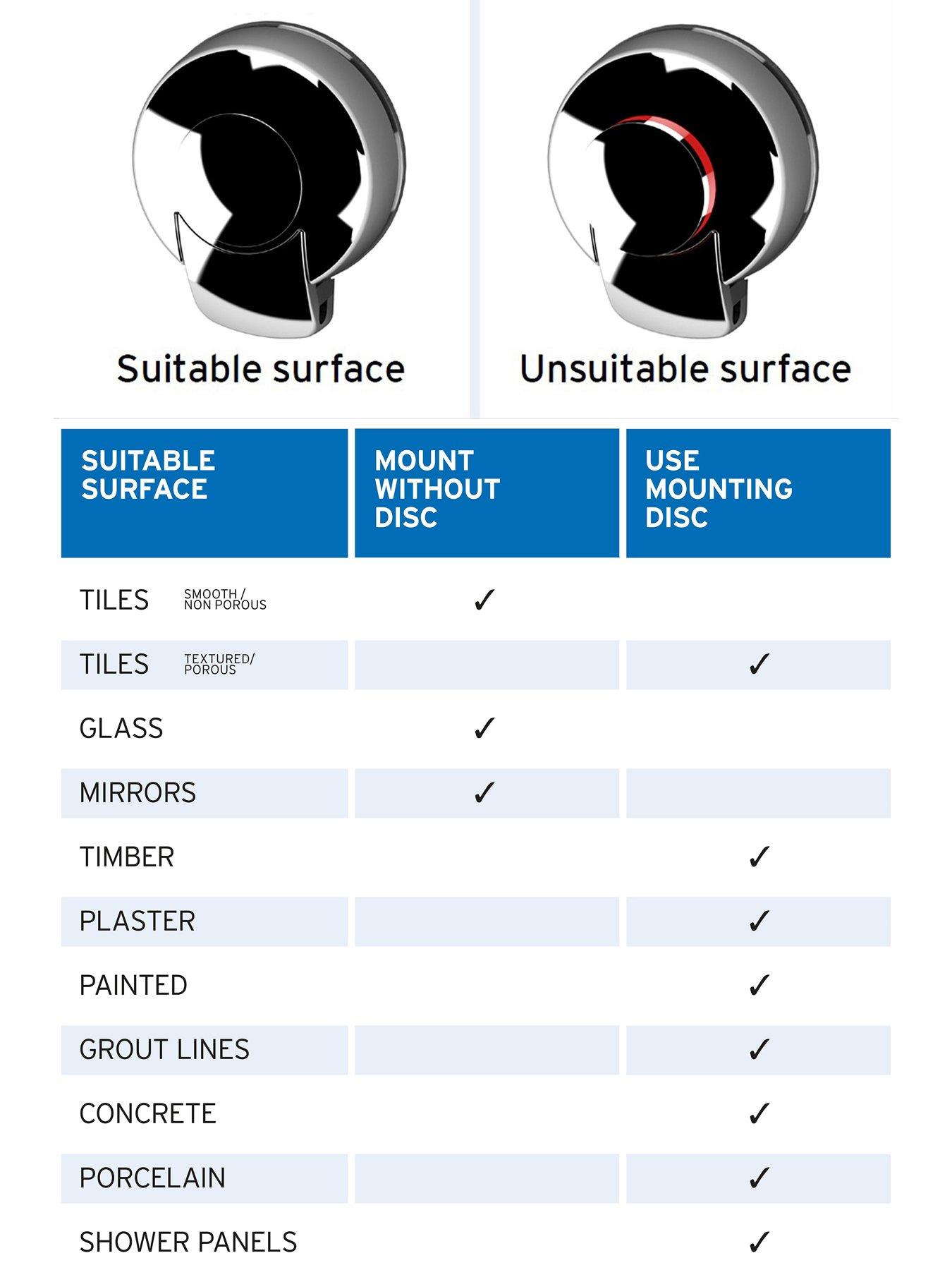 Image 4 of 6 of Showerdrape SuctionLoc Chrome Rectangular Shower Basket