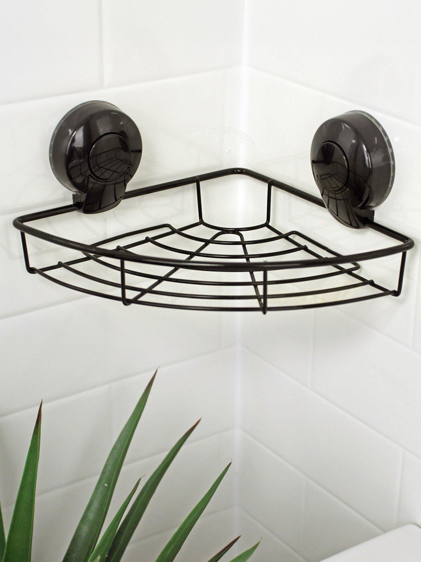 Showerdrape SuctionLoc Chrome Corner Shower Basket
