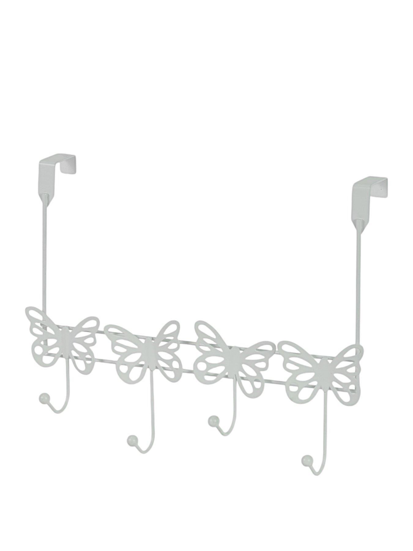 Showerdrape Butterflies Door Hook White