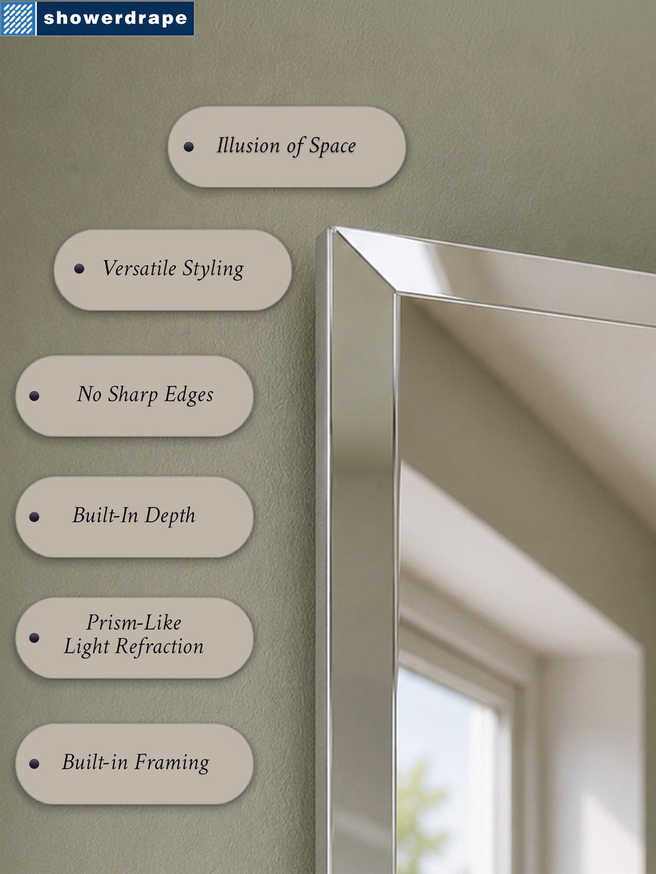Image 3 of 3 of Showerdrape Fairmont Rectangular Frameless Bevelled Edge Bathroom Mirror