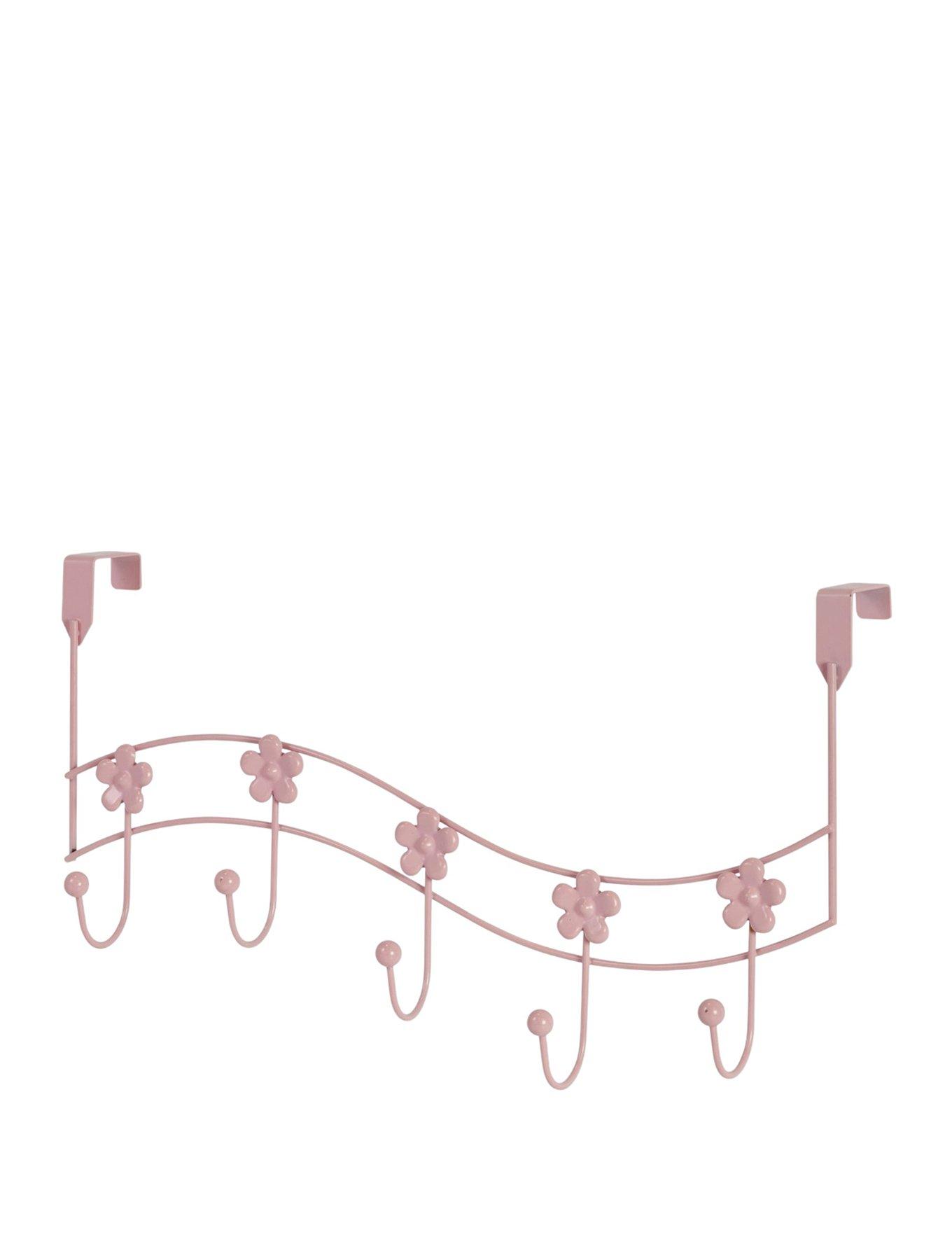 undefined Flowers Over Door Hooks Pink