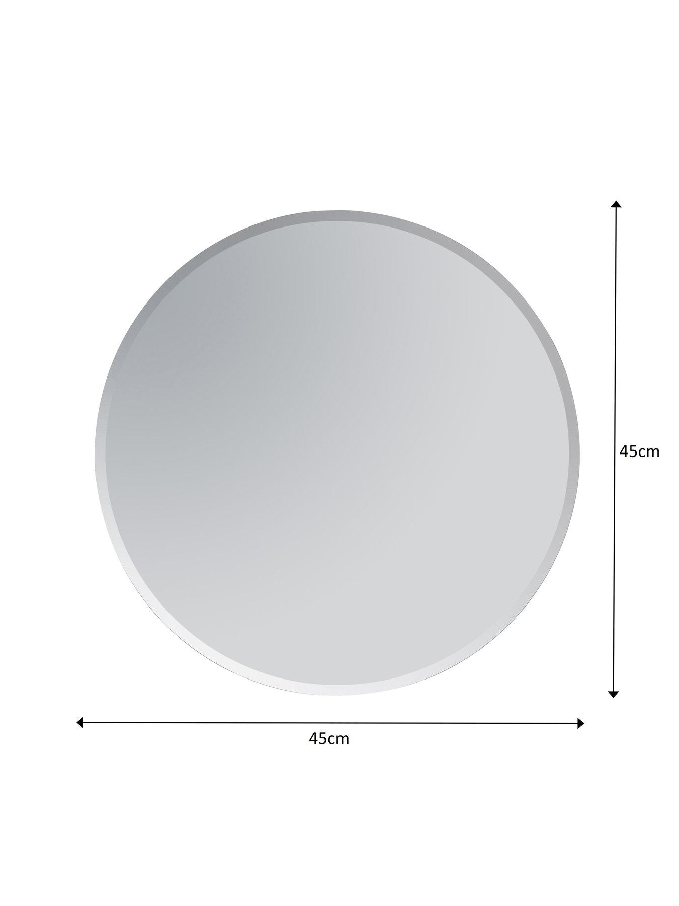 Showerdrape Fitzrovia Round Wall Mounted Frameless Bevelled Edge ...