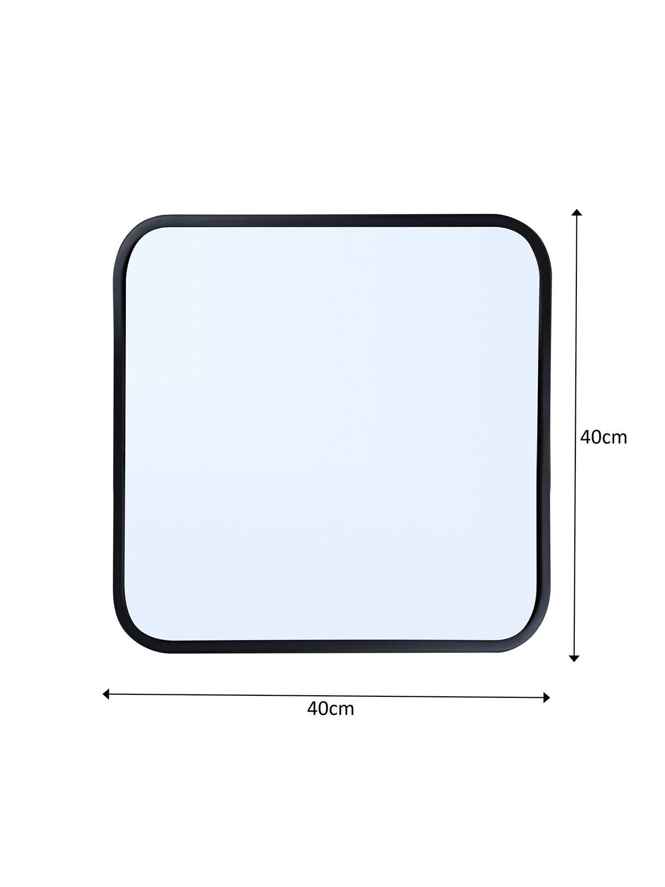 Showerdrape Shoreditch Square Black Framed Bathroom Mirror 40 x 40cm | Very