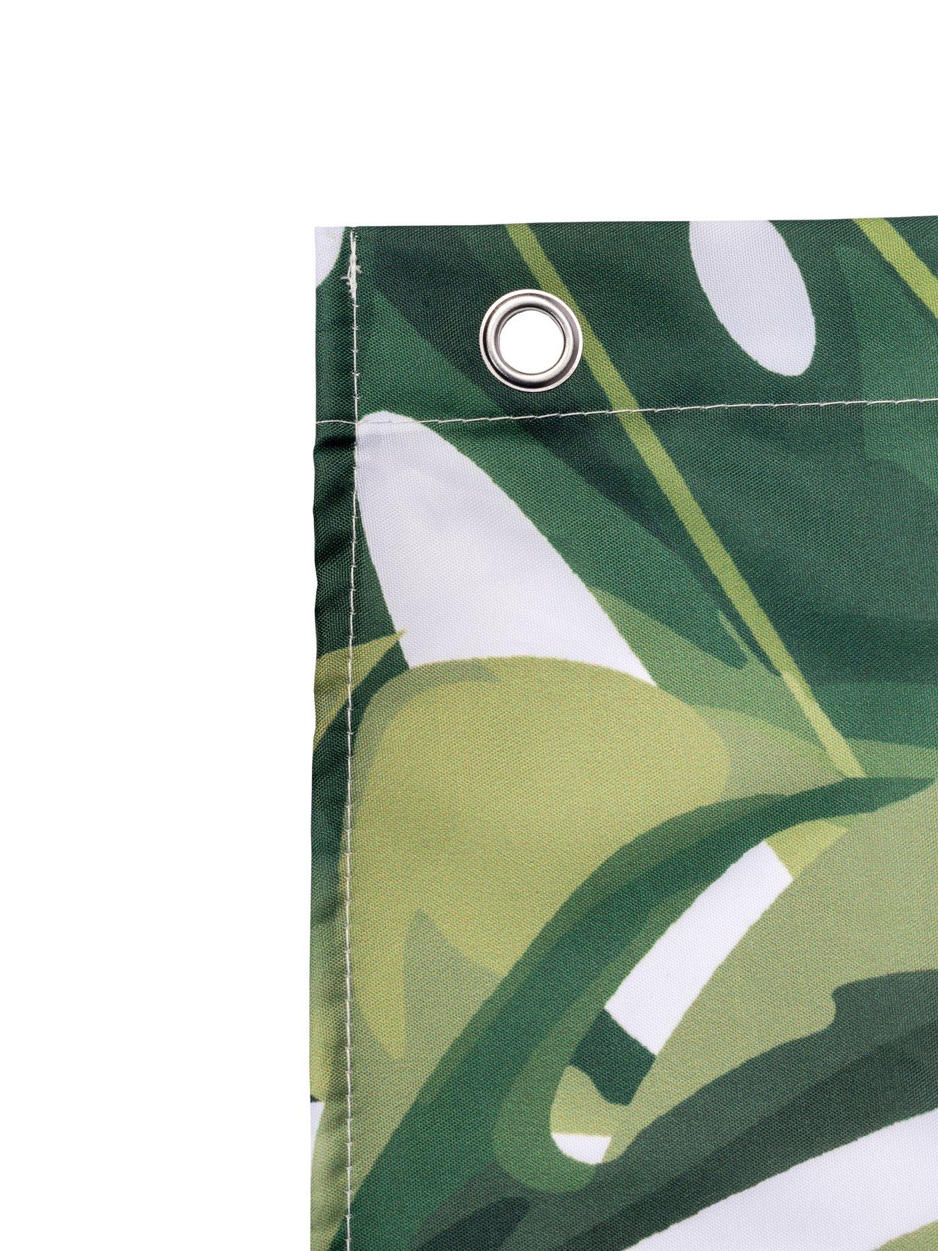 Image 4 of 5 of Croydex Green Botanical Machine Washable Shower Curtain