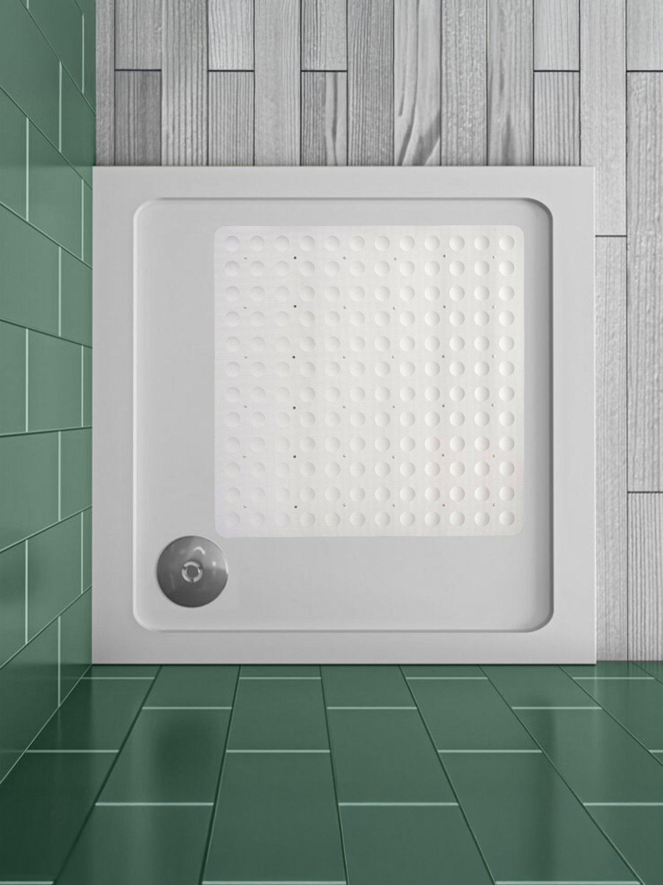 Showerdrape Orbit White Anti Slip Shower Mat 55cm x 55cm